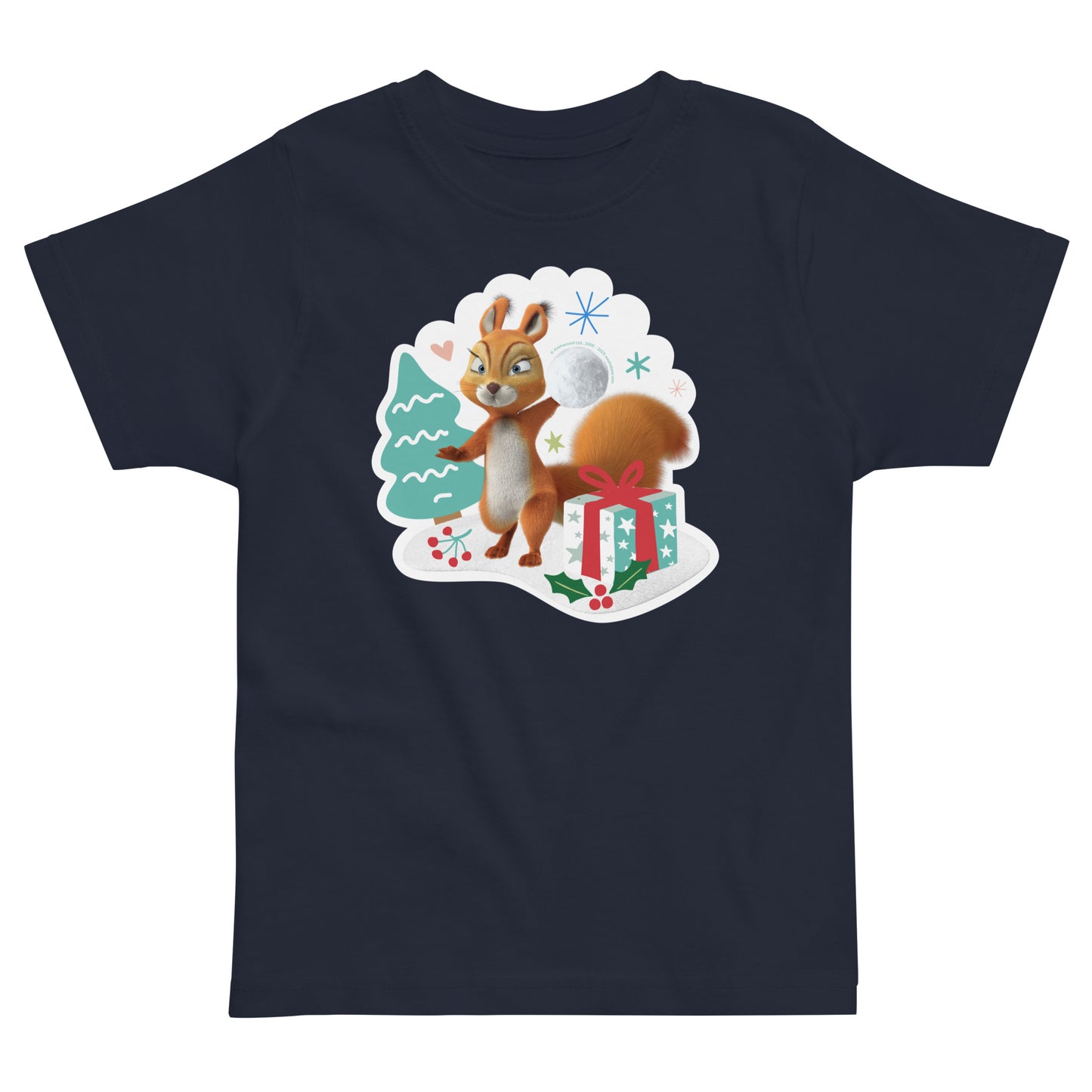 Masha and the Bear Friends Christmas Toddler jersey t-shirt Navy T-SHIRT