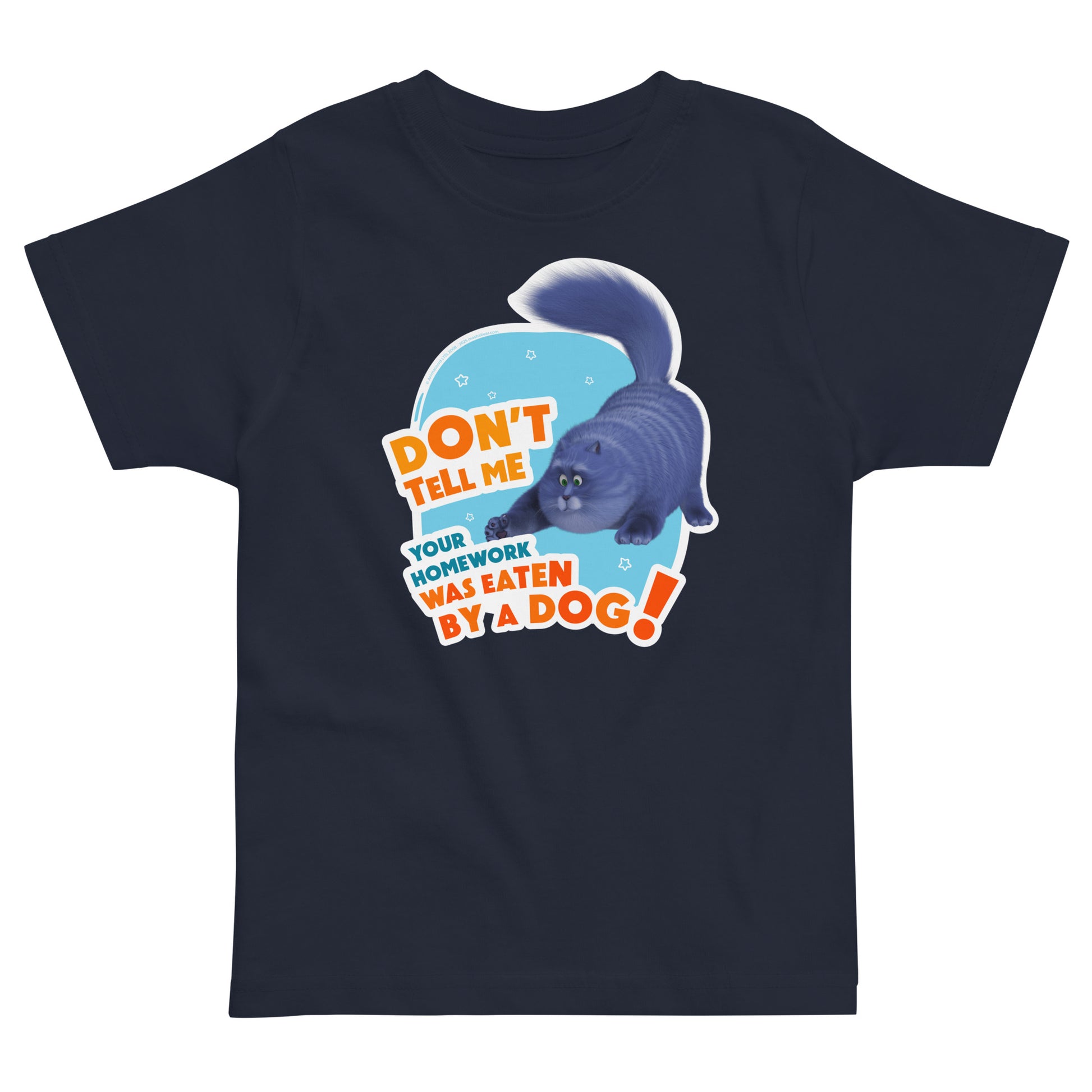 Masha and the Bear Friends: Cat Toddler jersey t-shirt Navy T-SHIRT