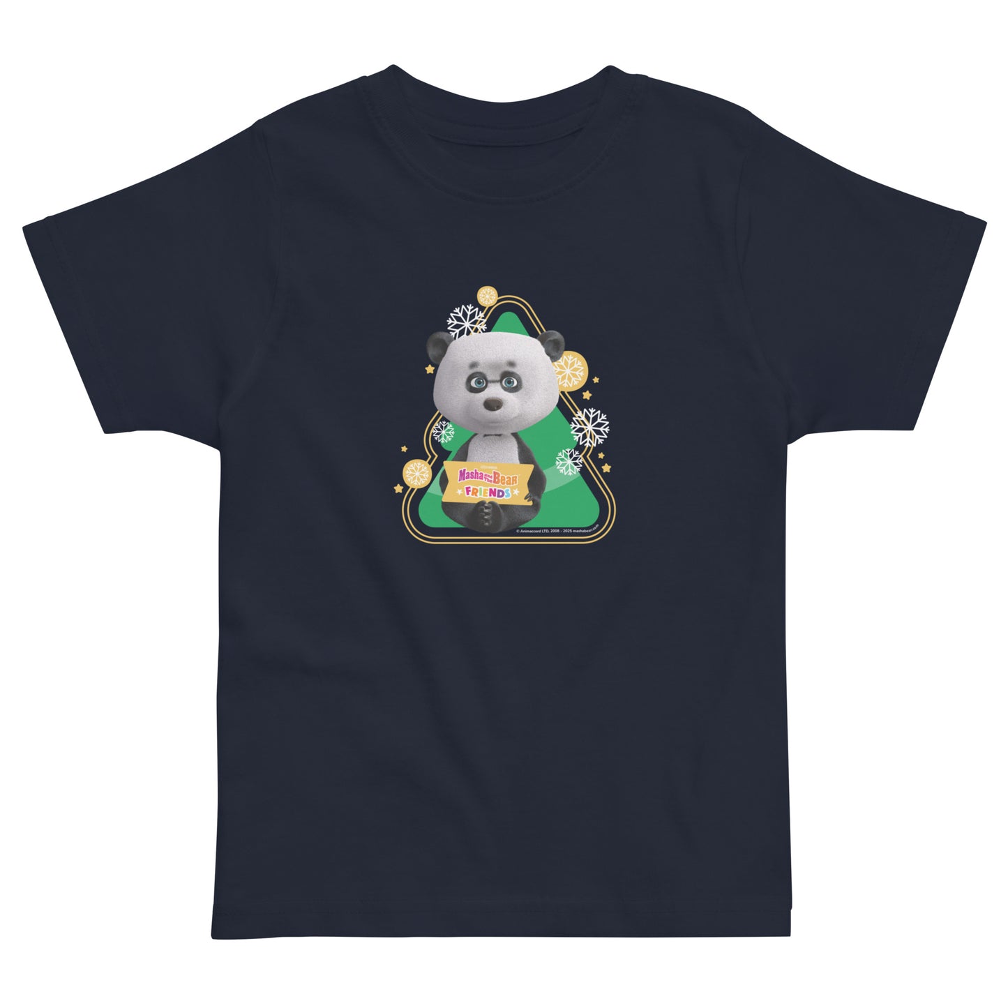 Masha and the Bear Friends Christmas Toddler Jersey T-shirt Navy T-SHIRT