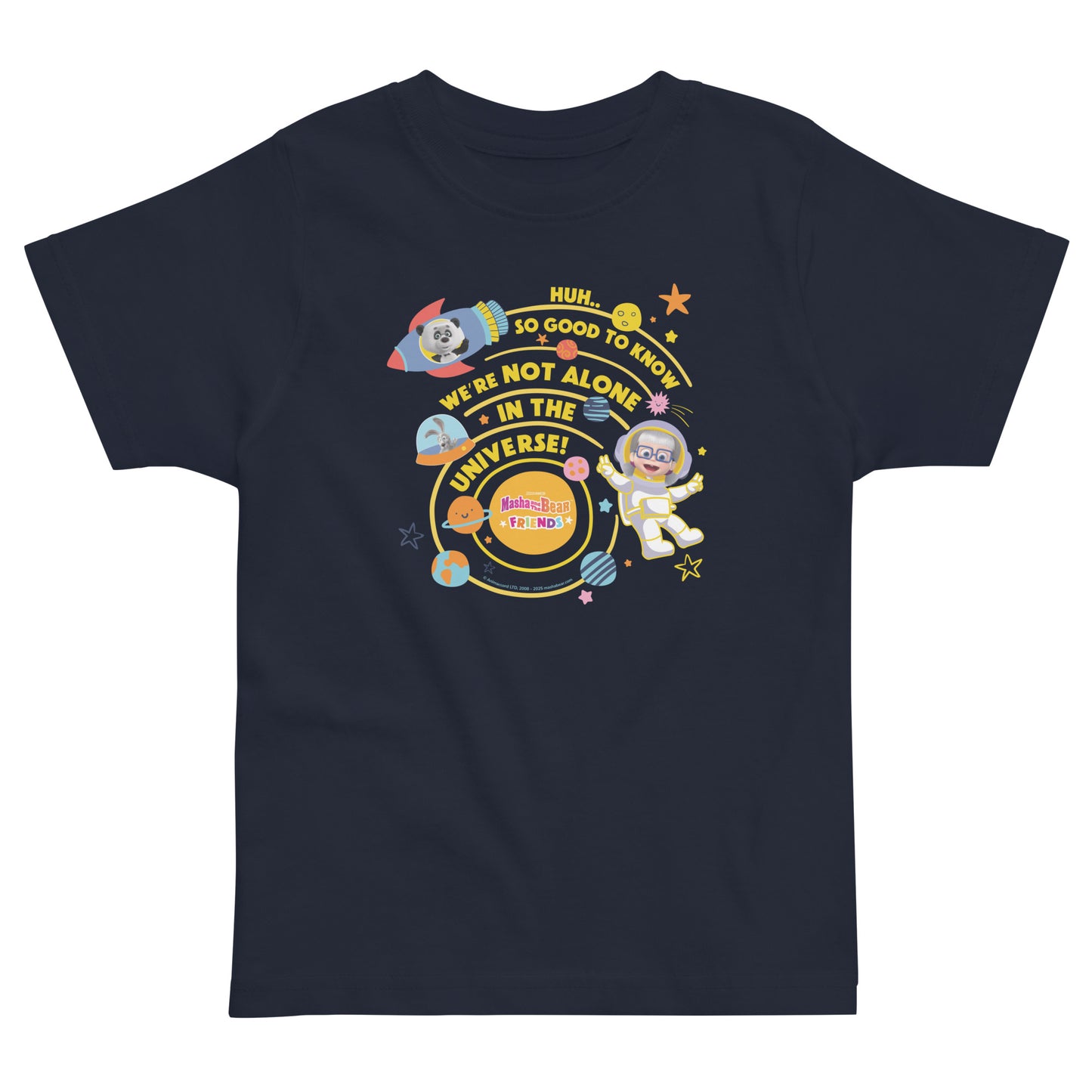 Masha and The Bear Friends Not Alone Toddler Jersey T-shirt Navy T-SHIRT
