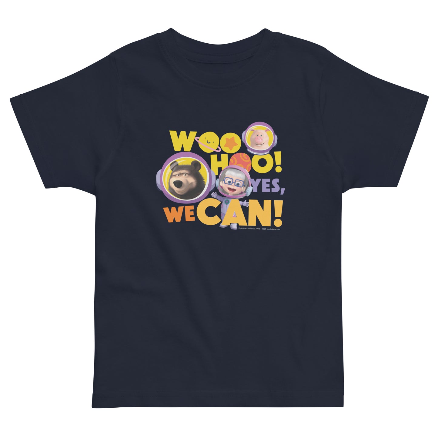 Masha and The Bear Friends Yes, We Can! Toddler Jersey T-shirt Navy T-SHIRT