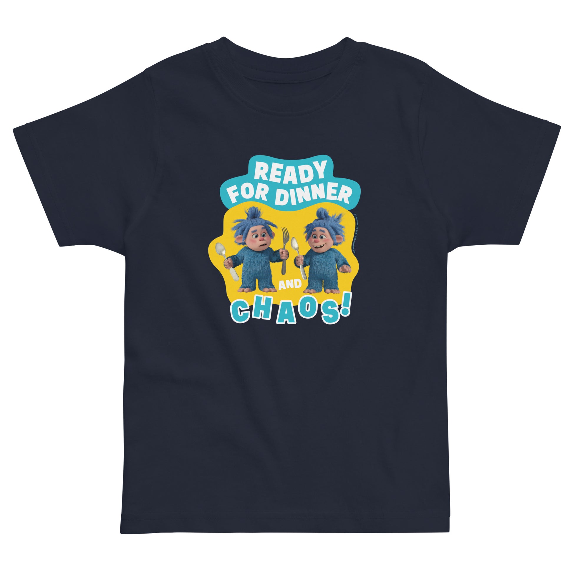 Masha and the Bear Friends Ready For Dinner Toddler Jersey T-Shirt Navy T-SHIRT