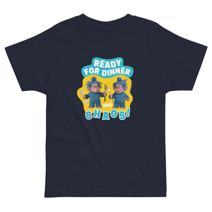 Masha and the Bear Friends Ready For Dinner Toddler Jersey T-Shirt Navy T-SHIRT