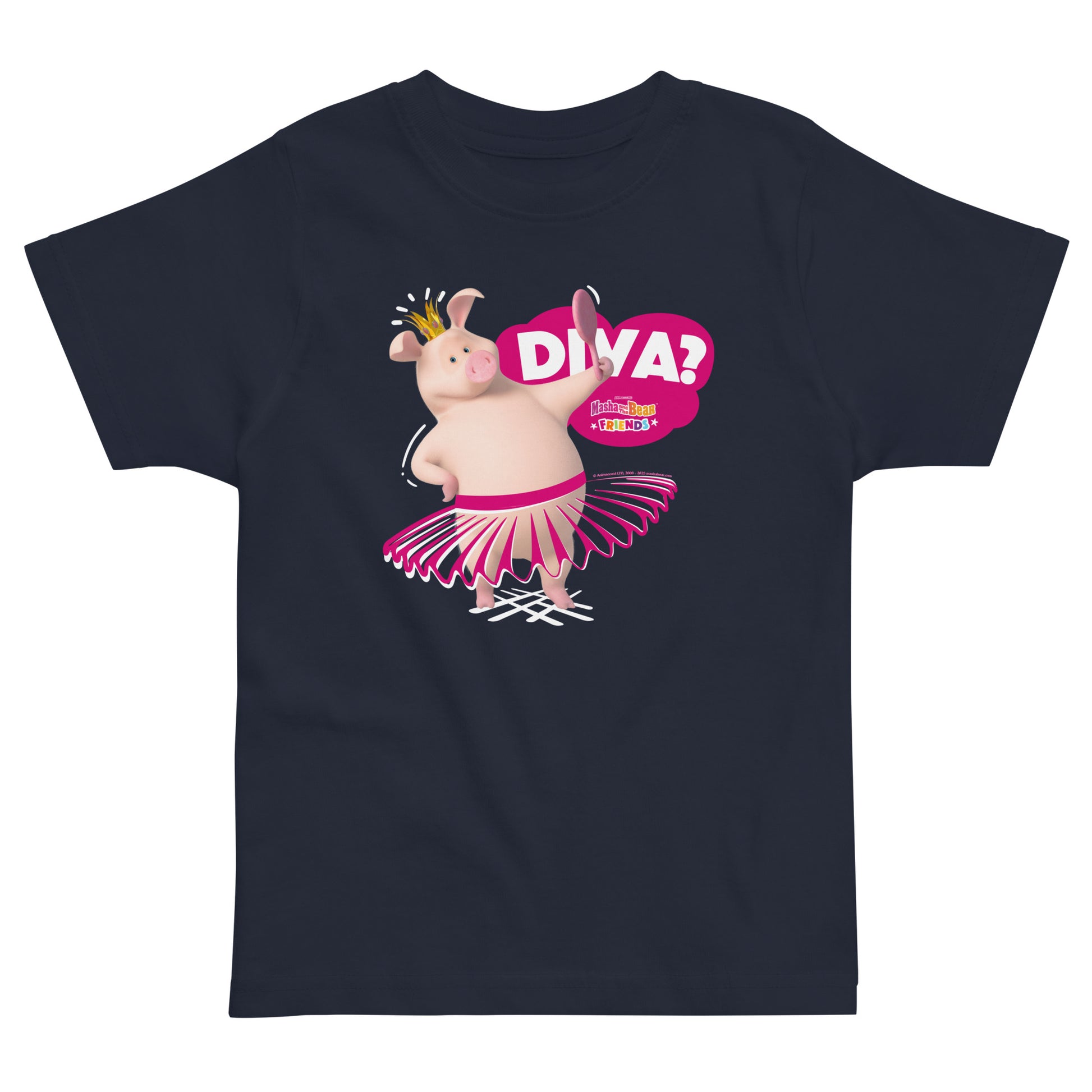Masha and the Bear Friends Toddler Jersey Diva? T-shirt Navy