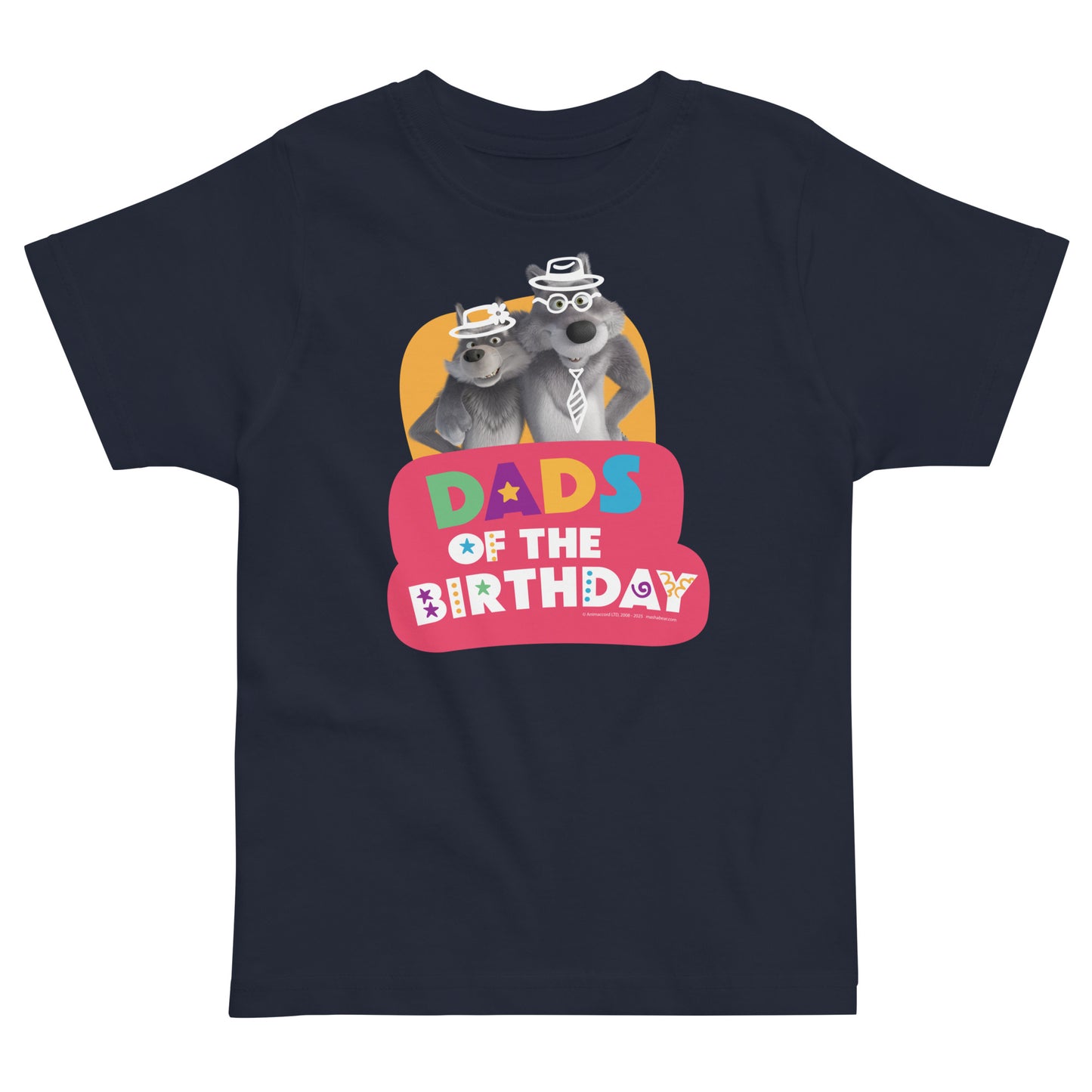 Masha and the Bear Friends Toddler Jersey Birthday #1 T-shirt Navy