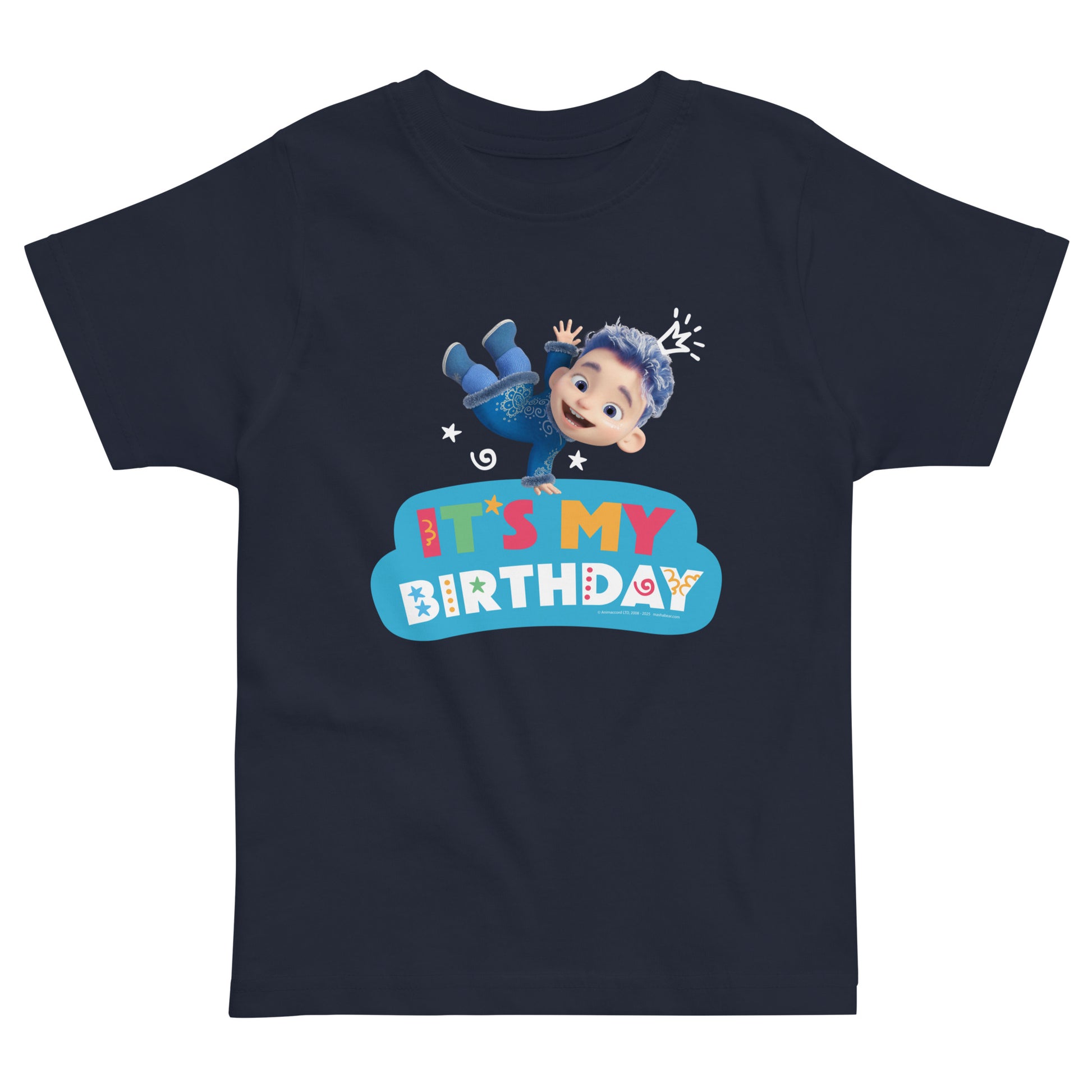 Masha and the Bear Friends Toddler Jersey Birthday #3 T-shirt Navy