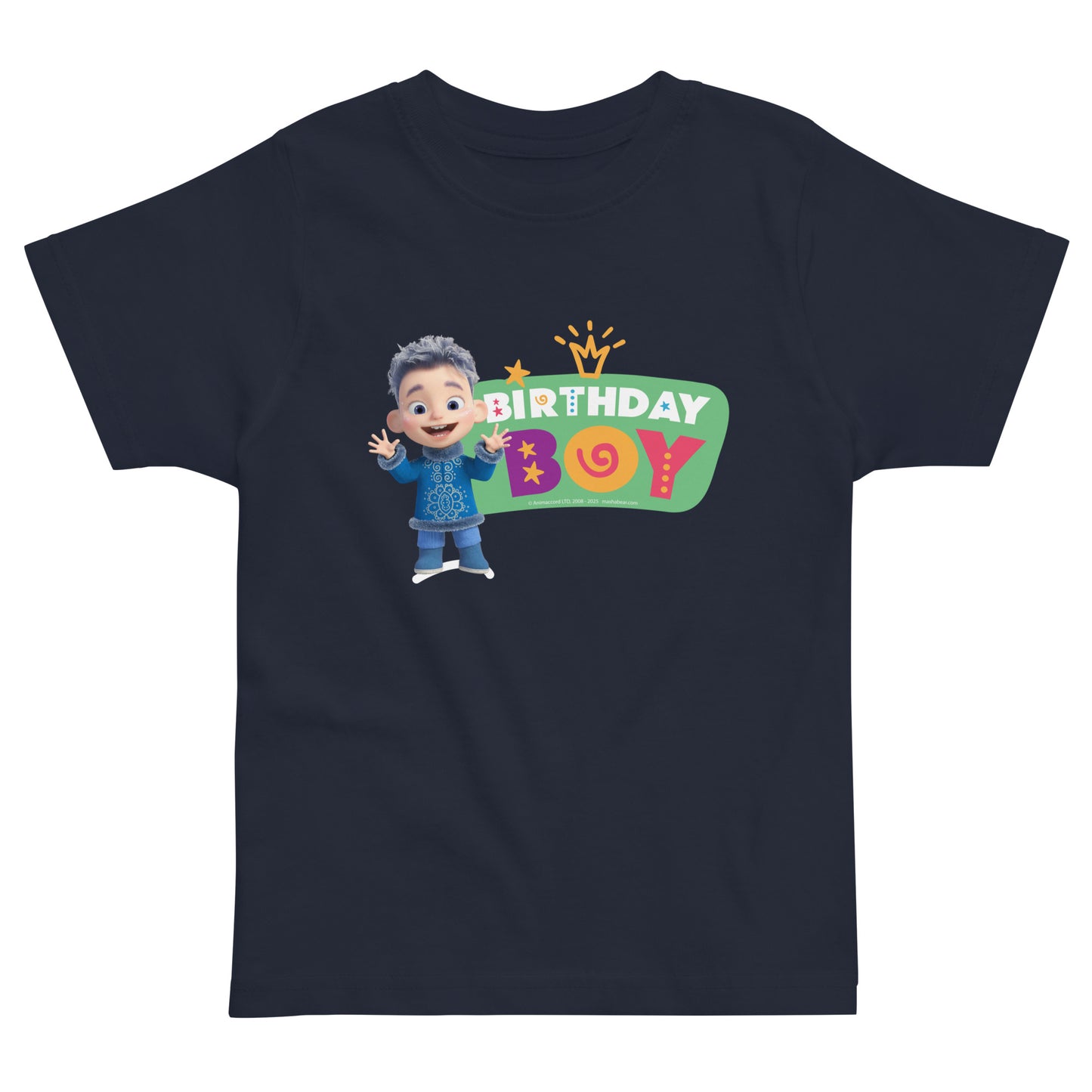 Masha and the Bear Friends Toddler Jersey Birthday #5 T-shirt Navy
