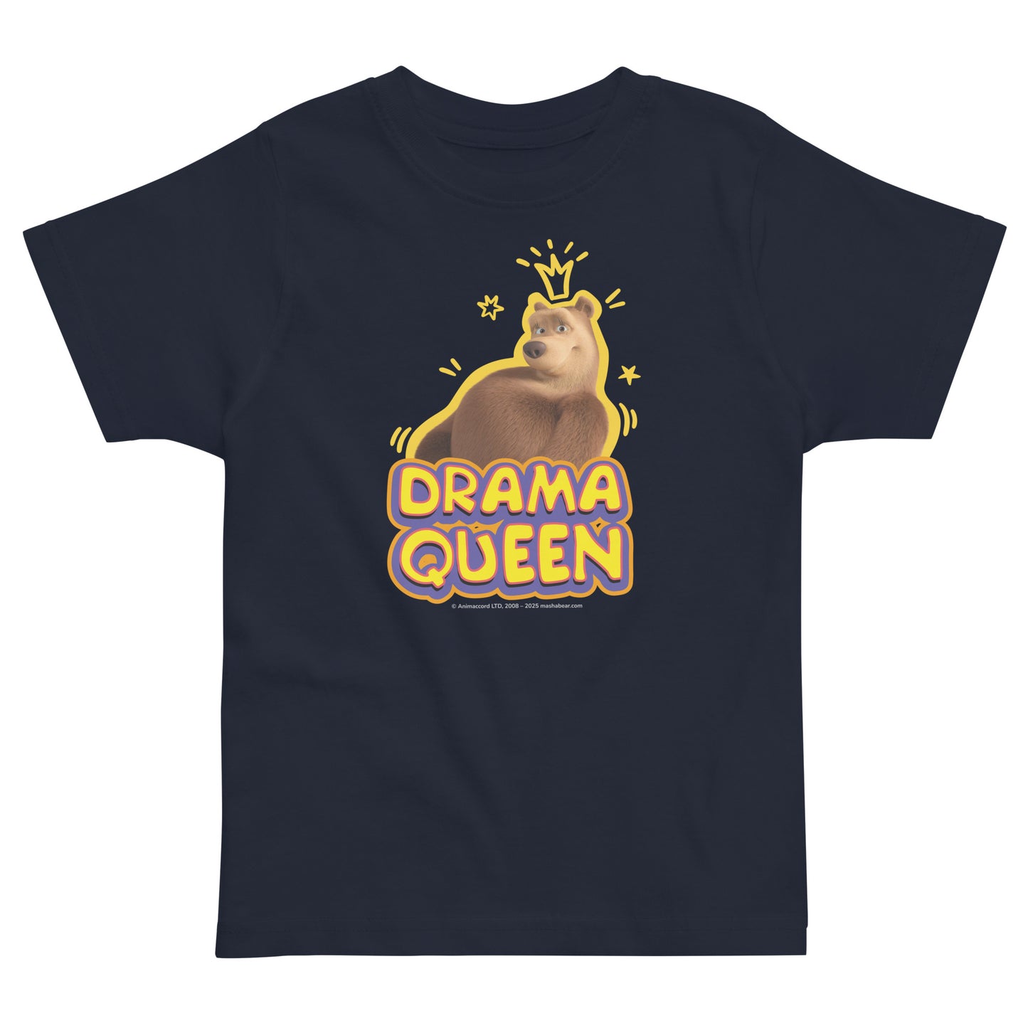 Masha and the Bear Friends Toddler Jersey Drama Queen T-shirt Navy
