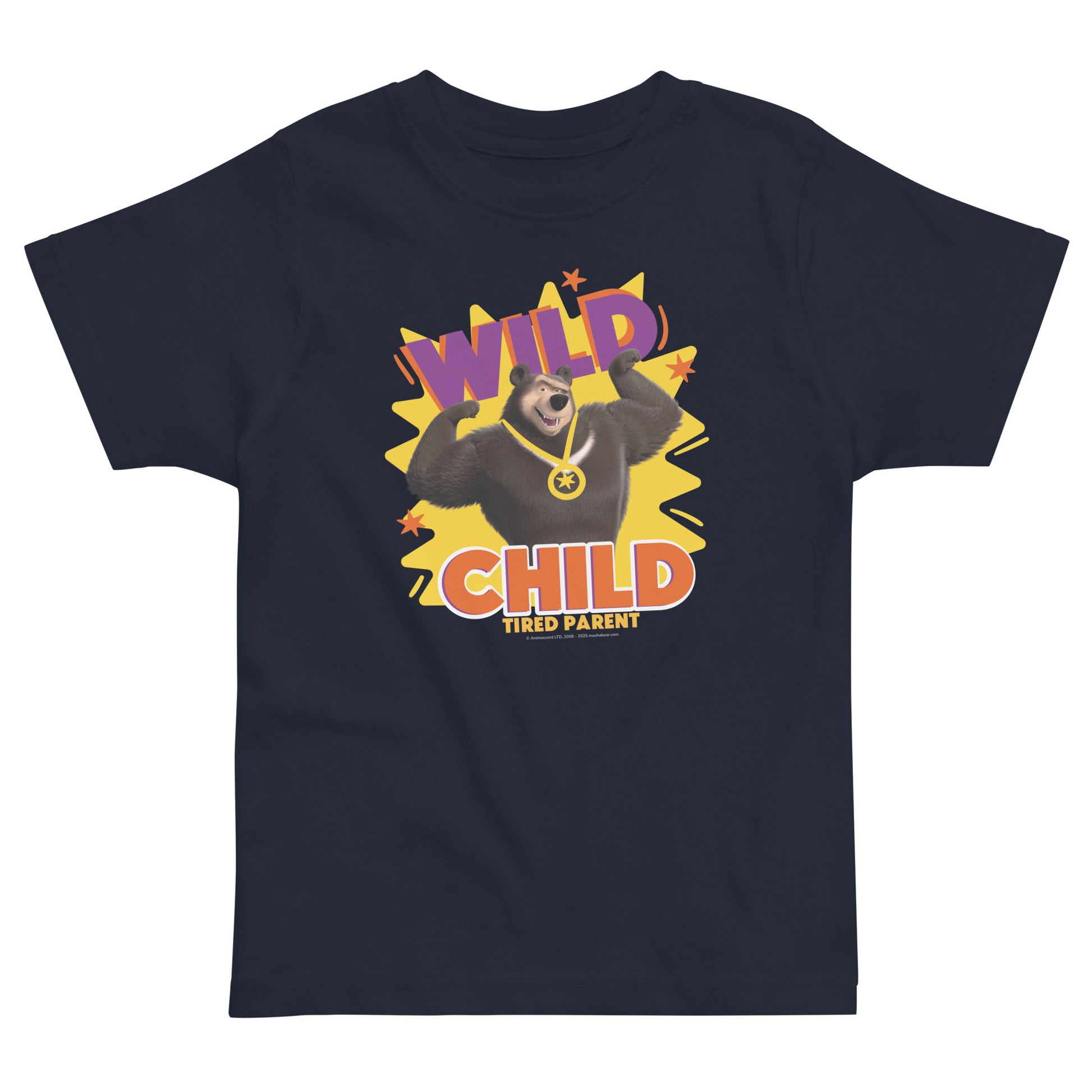 Masha and the Bear Friends Toddler Jersey Wild Child T-shirt Navy