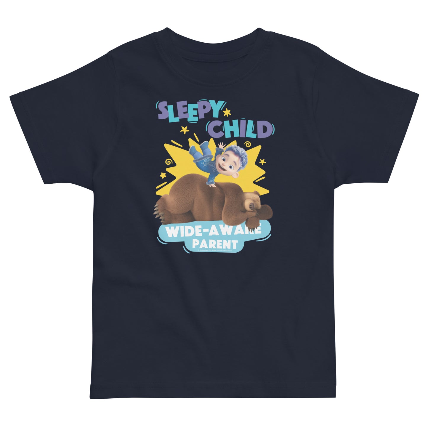Masha and the Bear Friends Toddler Jersey Sleepy Child T-shirt Navy