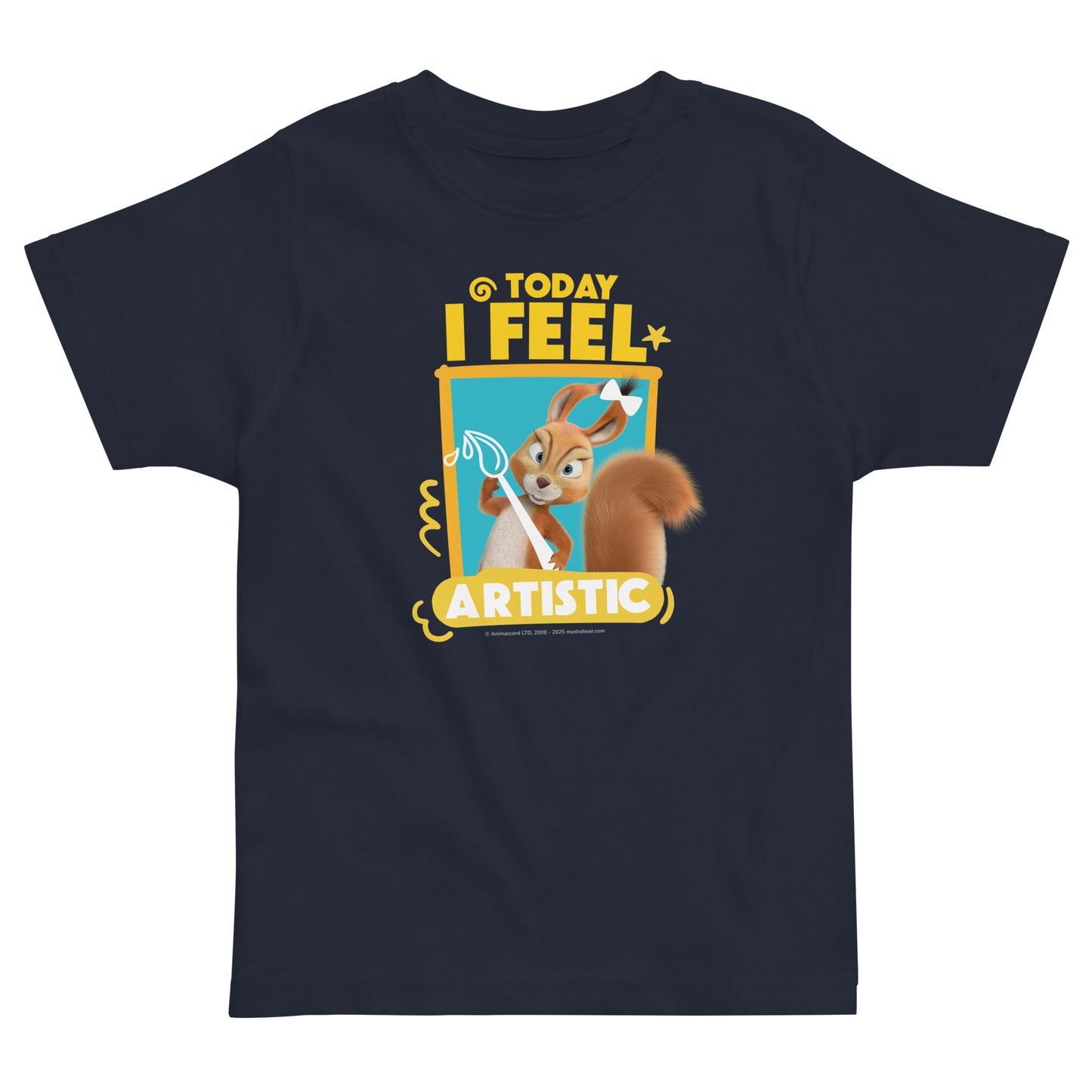 Masha and the Bear Friends Toddler Jersey Artistic T-shirt Navy