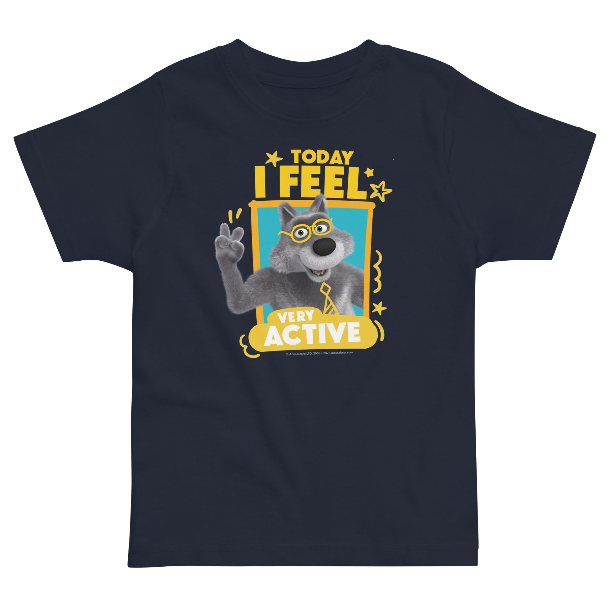 Masha and the Bear Friends Toddler Jersey Active T-shirt Navy
