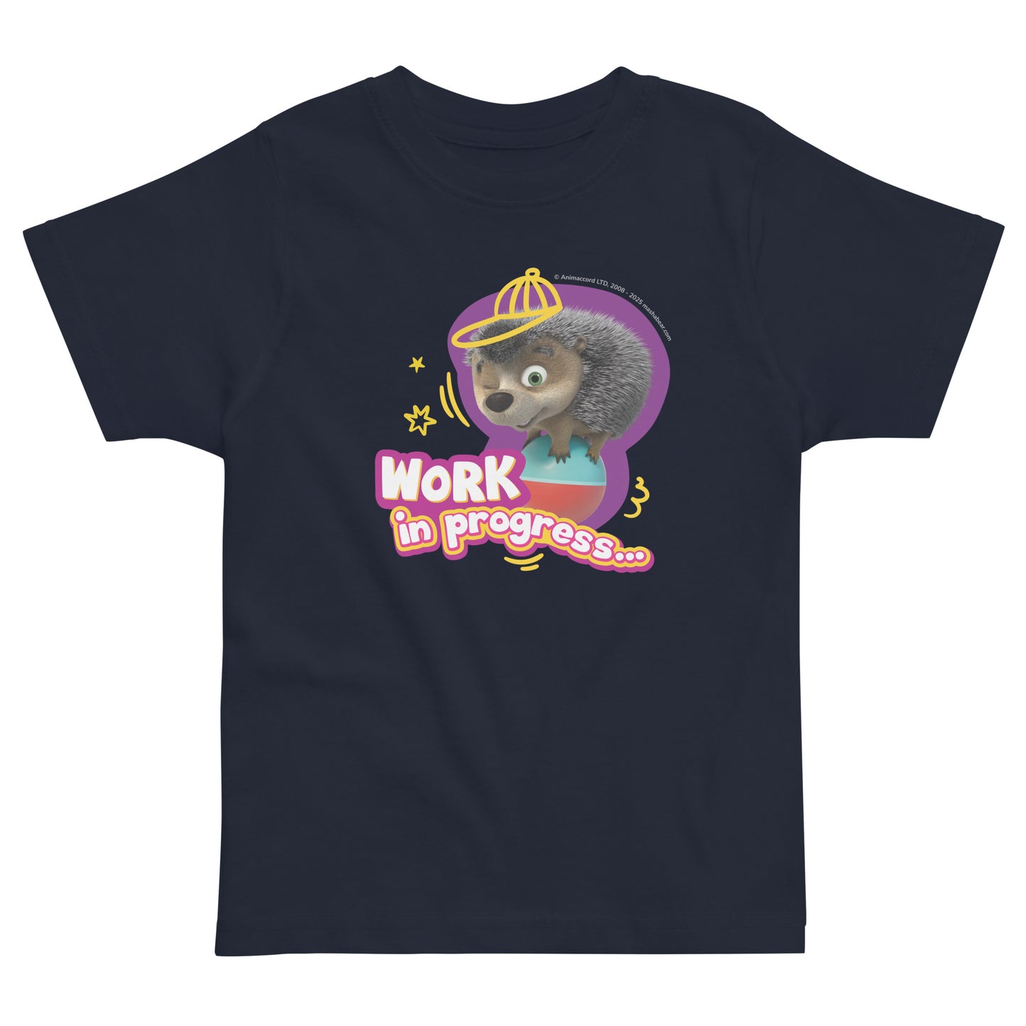 Masha and the Bear Friends Toddler Jersey Work In Progress T-shirt Navy
