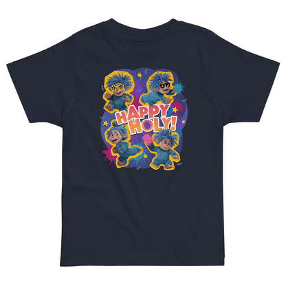 Masha and the Bear Friends Color Splash Toddler jersey t-shirt Navy T-SHIRT