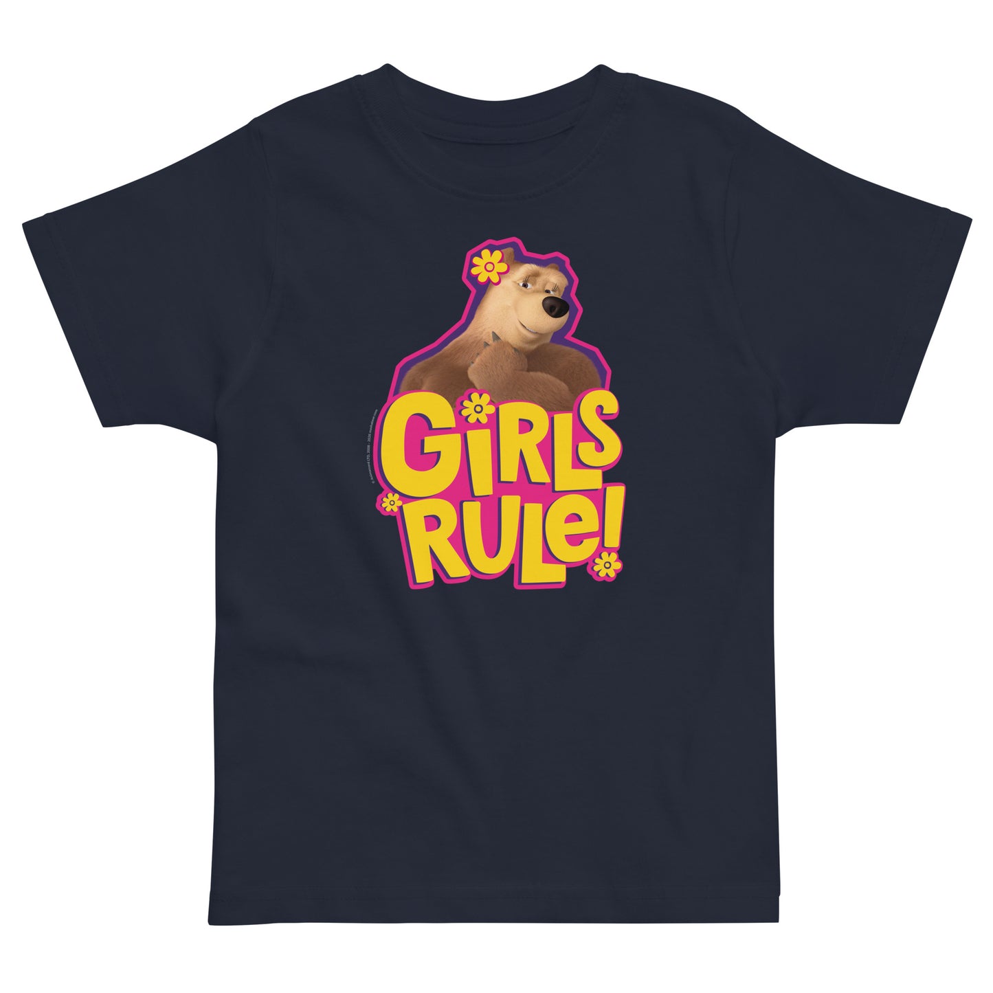 Masha and the Bear Friends For Her Toddler jersey t-shirt Navy T-SHIRT