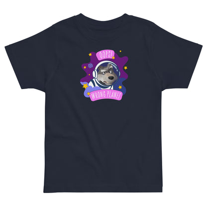 Masha and the Bear Friends Wrong Planet Toddler jersey t-shirt Navy T-SHIRT