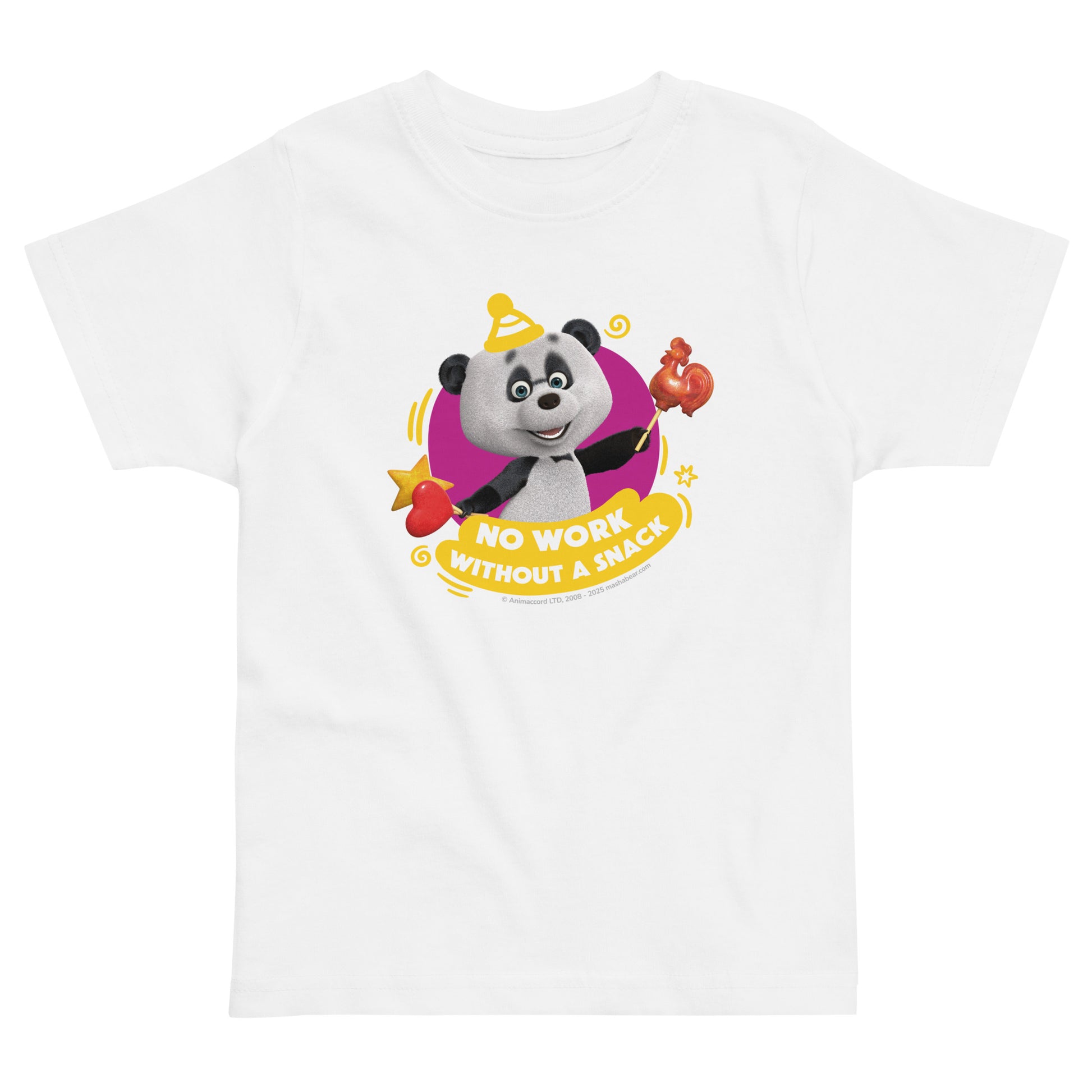 Masha and the Bear Friends Toddler Jersey No Snack No Work T-shirt