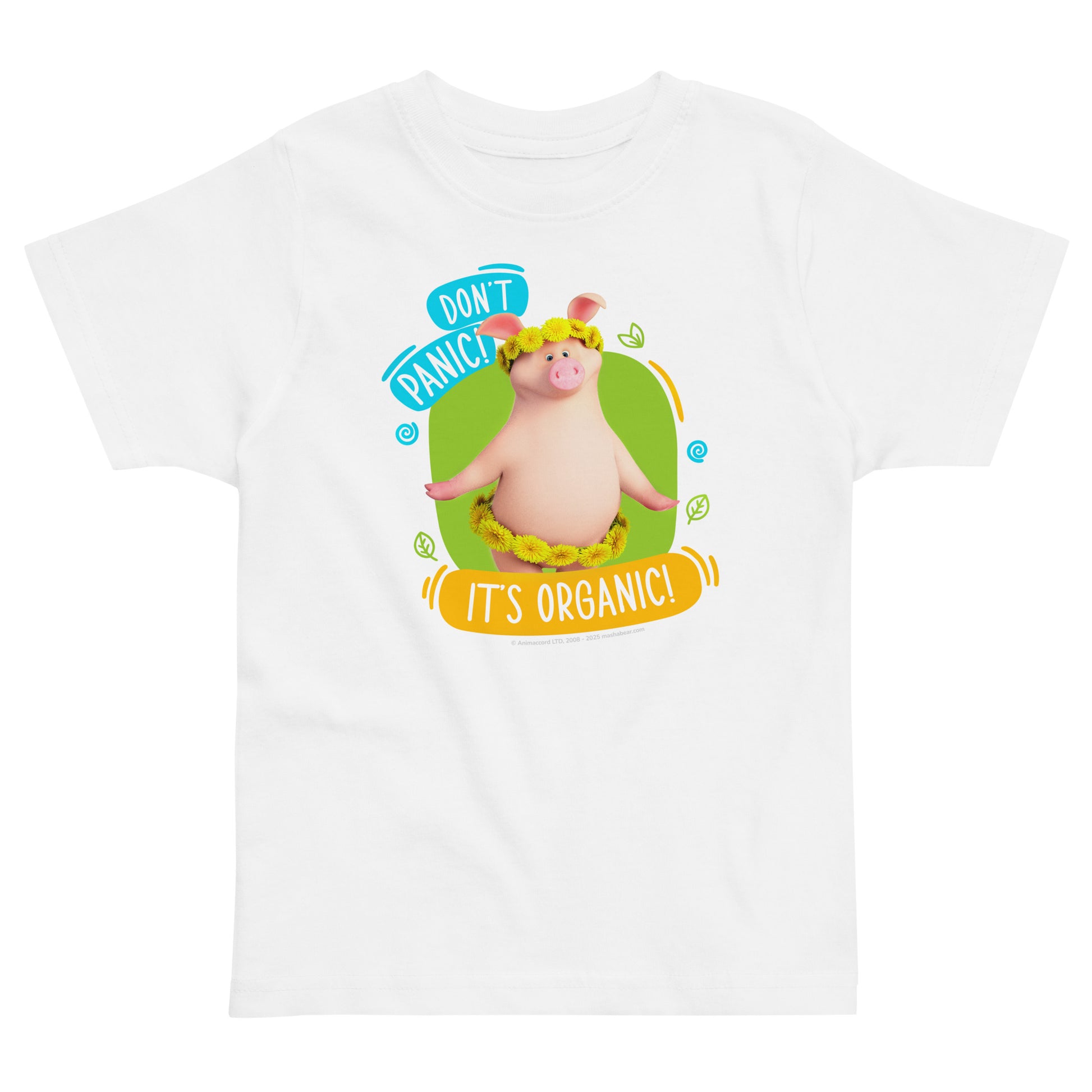 Masha and the Bear Friends Go Green! Toddler jersey t-shirt White T-SHIRT