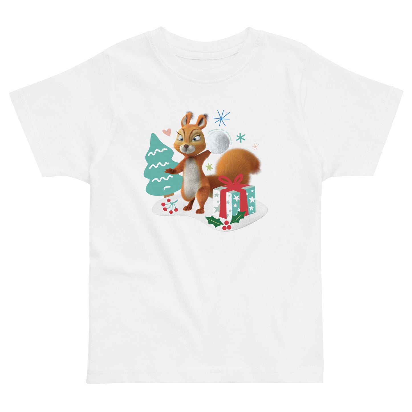 Masha and the Bear Friends Christmas Toddler jersey t-shirt White T-SHIRT