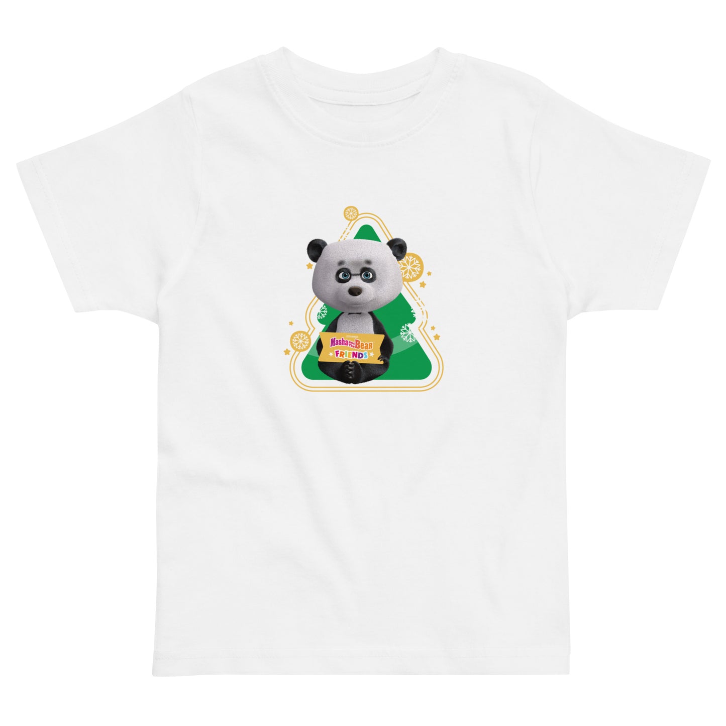 Masha and the Bear Friends Christmas Toddler Jersey T-shirt White T-SHIRT
