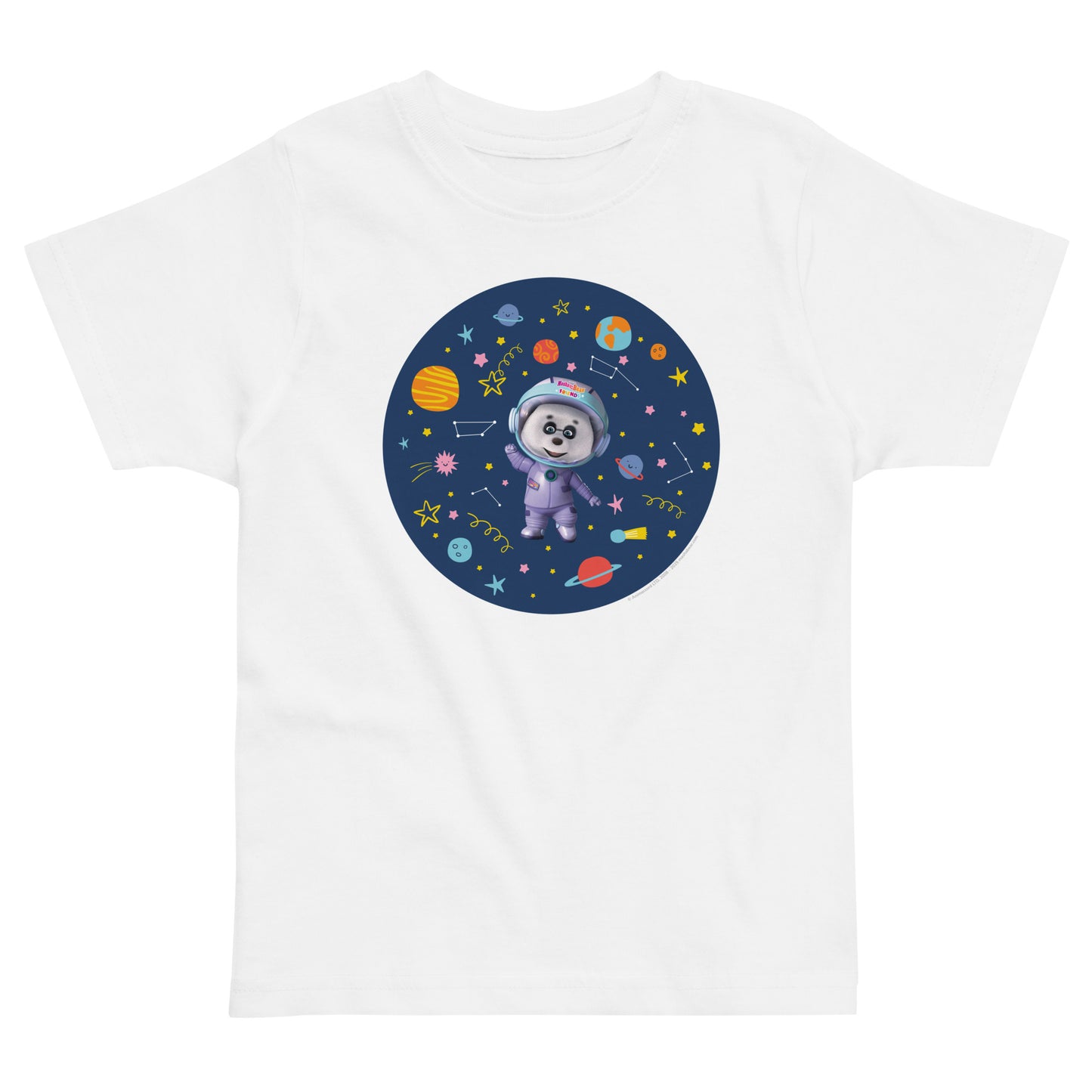 Masha and The Bear Friends Cosmic Toddler Jersey T-shirt White T-SHIRT