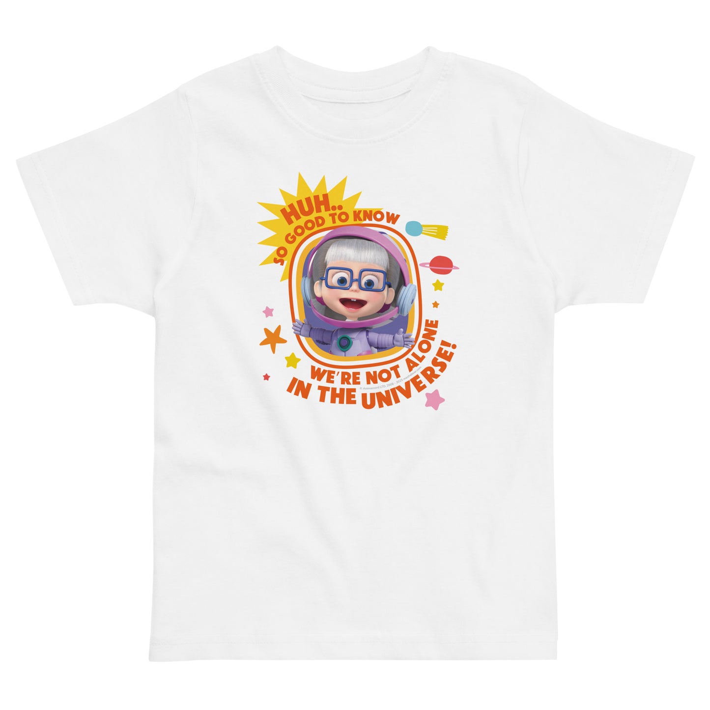 Masha and The Bear Friends Yes, Not Alone #2 Toddler Jersey T-shirt White