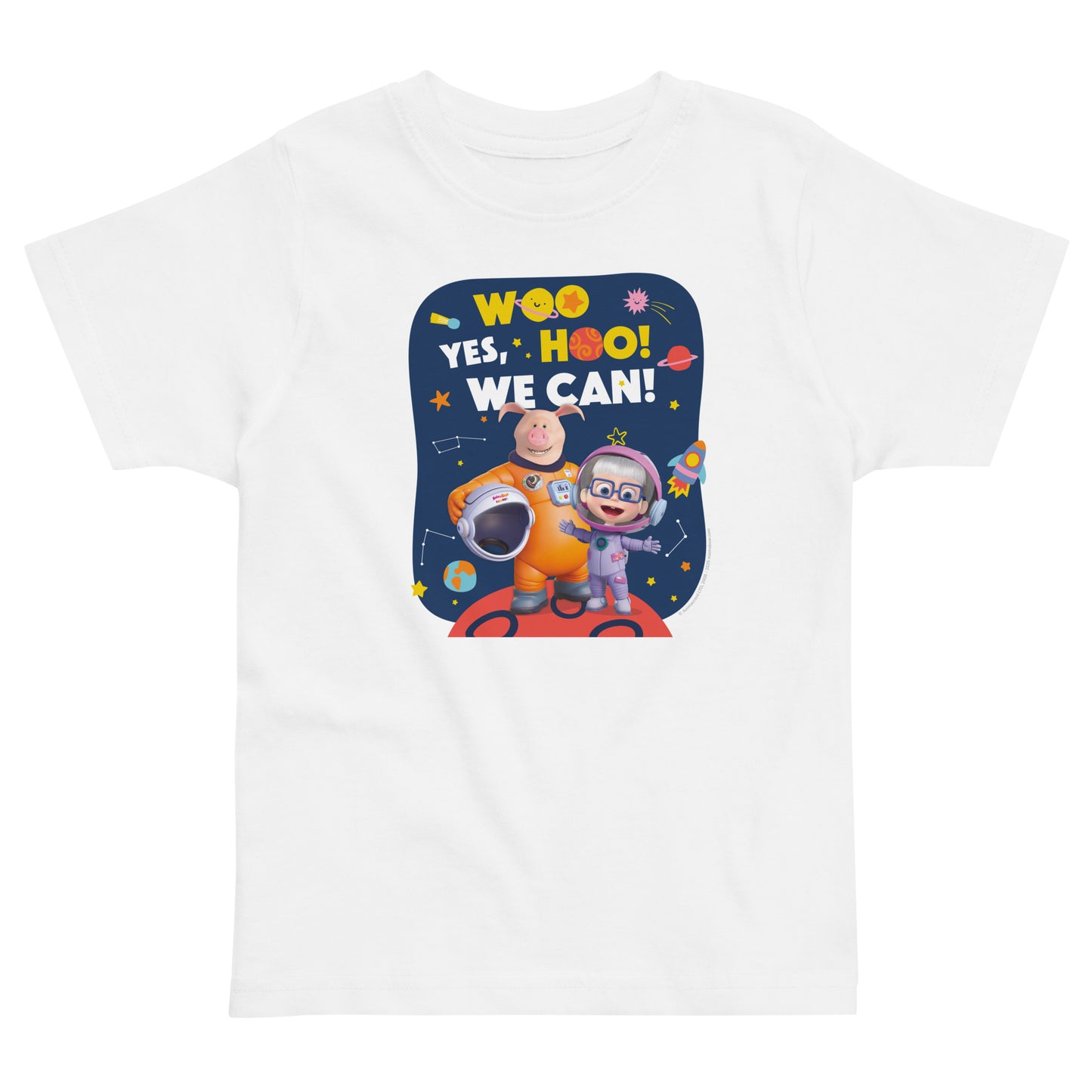 Masha and The Bear Friends Yes, We Can! #2 Toddler Jersey T-shirt White