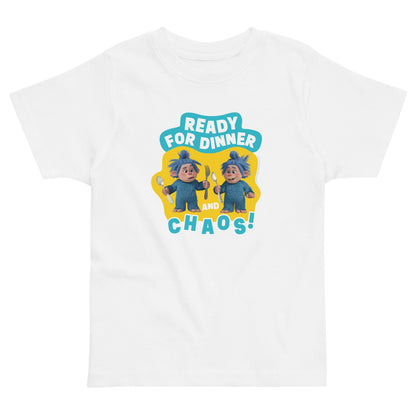 Masha and the Bear Friends Ready For Dinner Toddler Jersey T-Shirt White T-SHIRT