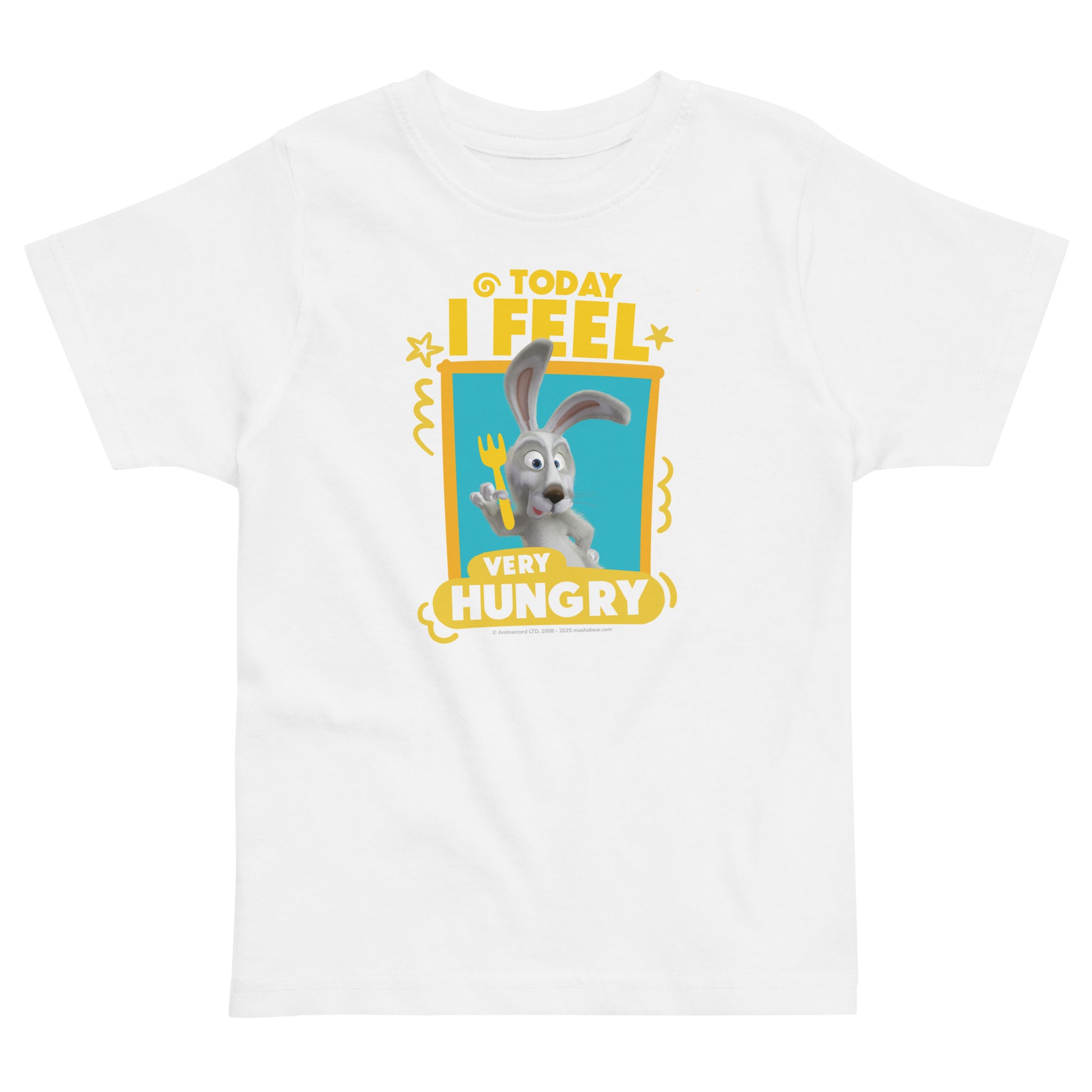 Masha and the Bear Friends Toddler Jersey Hungry T-shirt White