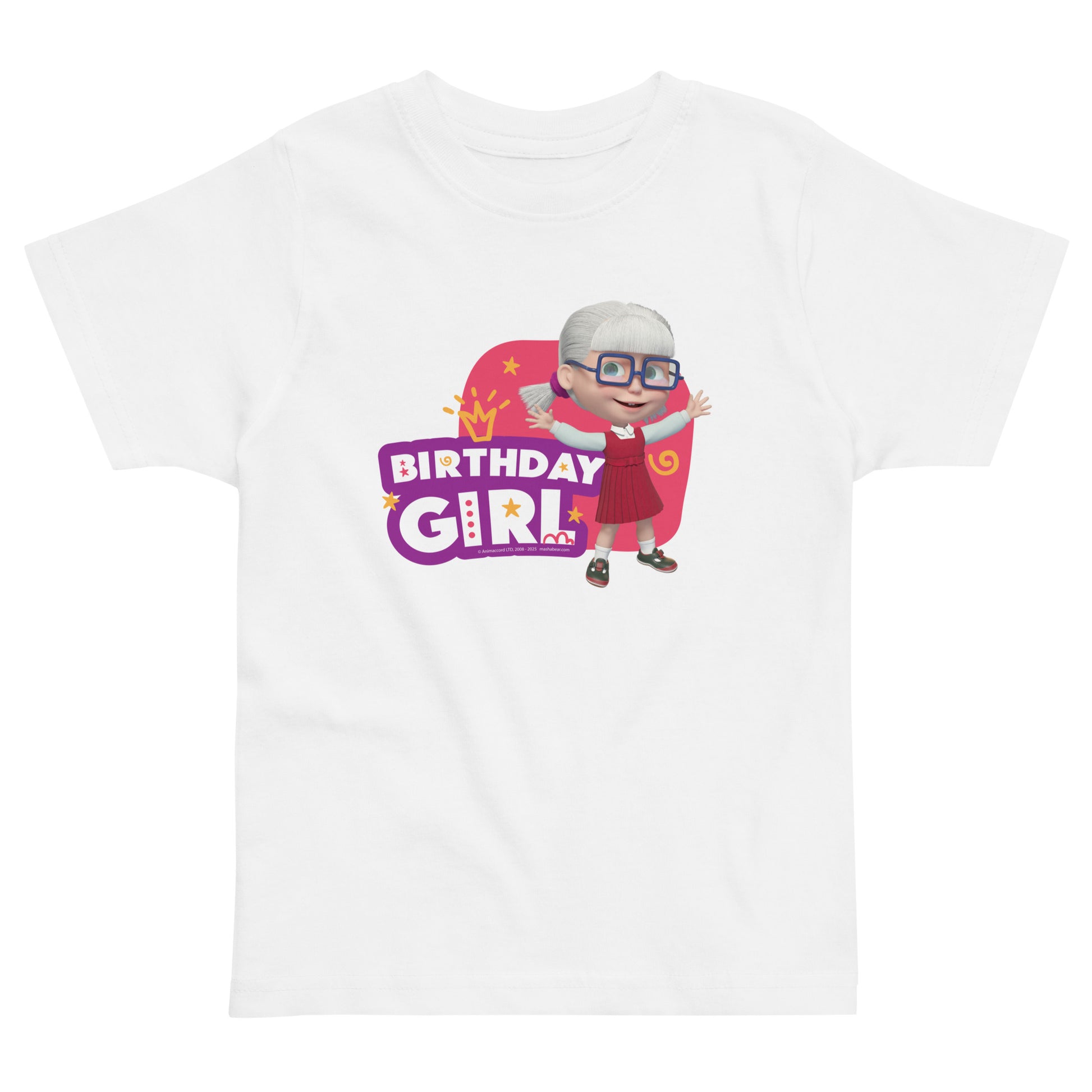 Masha and the Bear Friends Toddler Jersey Birthday #2 T-shirt White