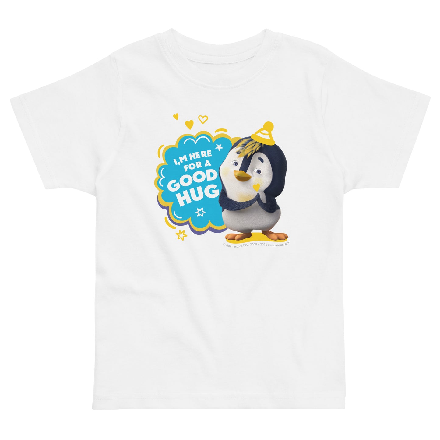 Masha and the Bear Friends Toddler Jersey Good Hug T-shirt White