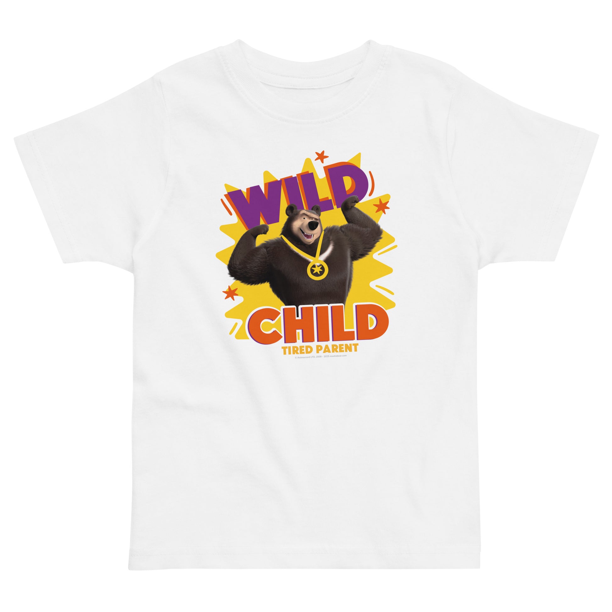 Masha and the Bear Friends Toddler Jersey Wild Child T-shirt White
