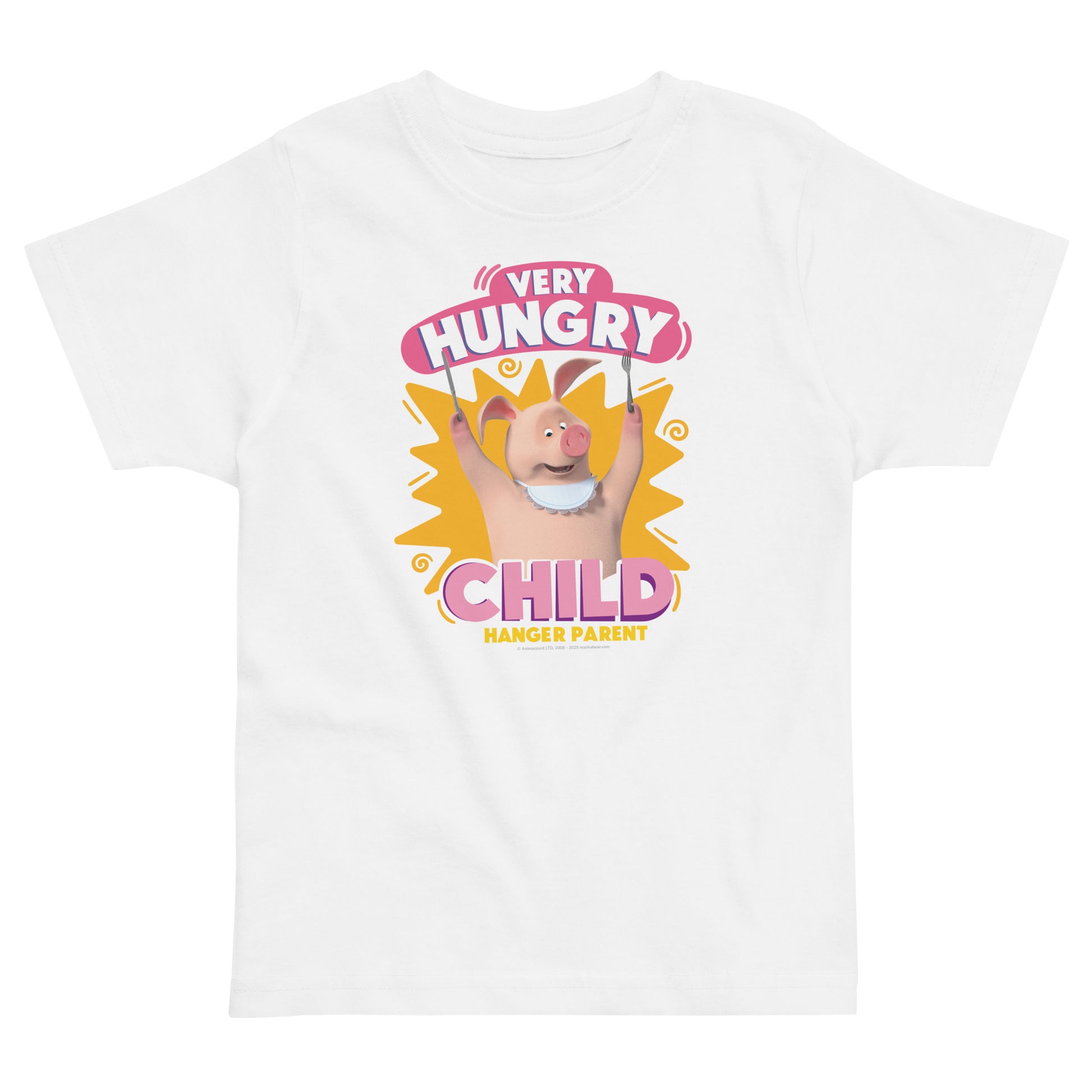 Masha and the Bear Friends Toddler Jersey Hungry Child T-shirt White