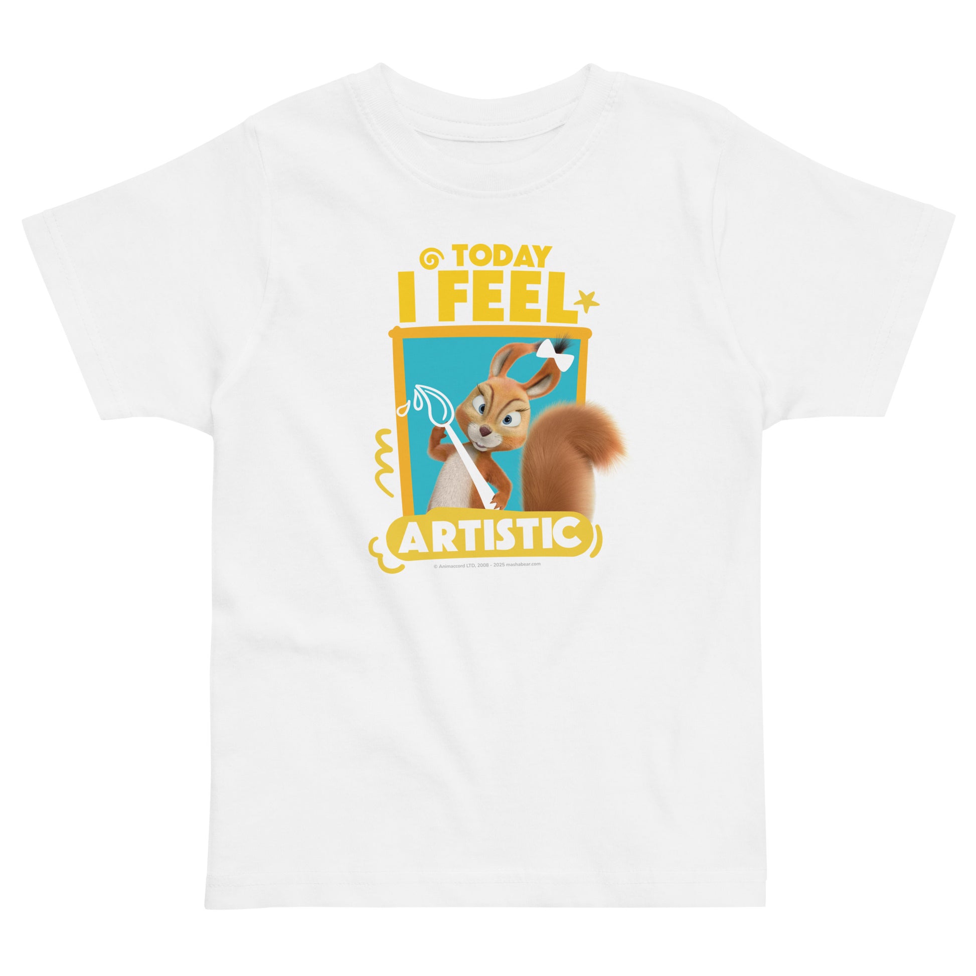Masha and the Bear Friends Toddler Jersey Artistic T-shirt White