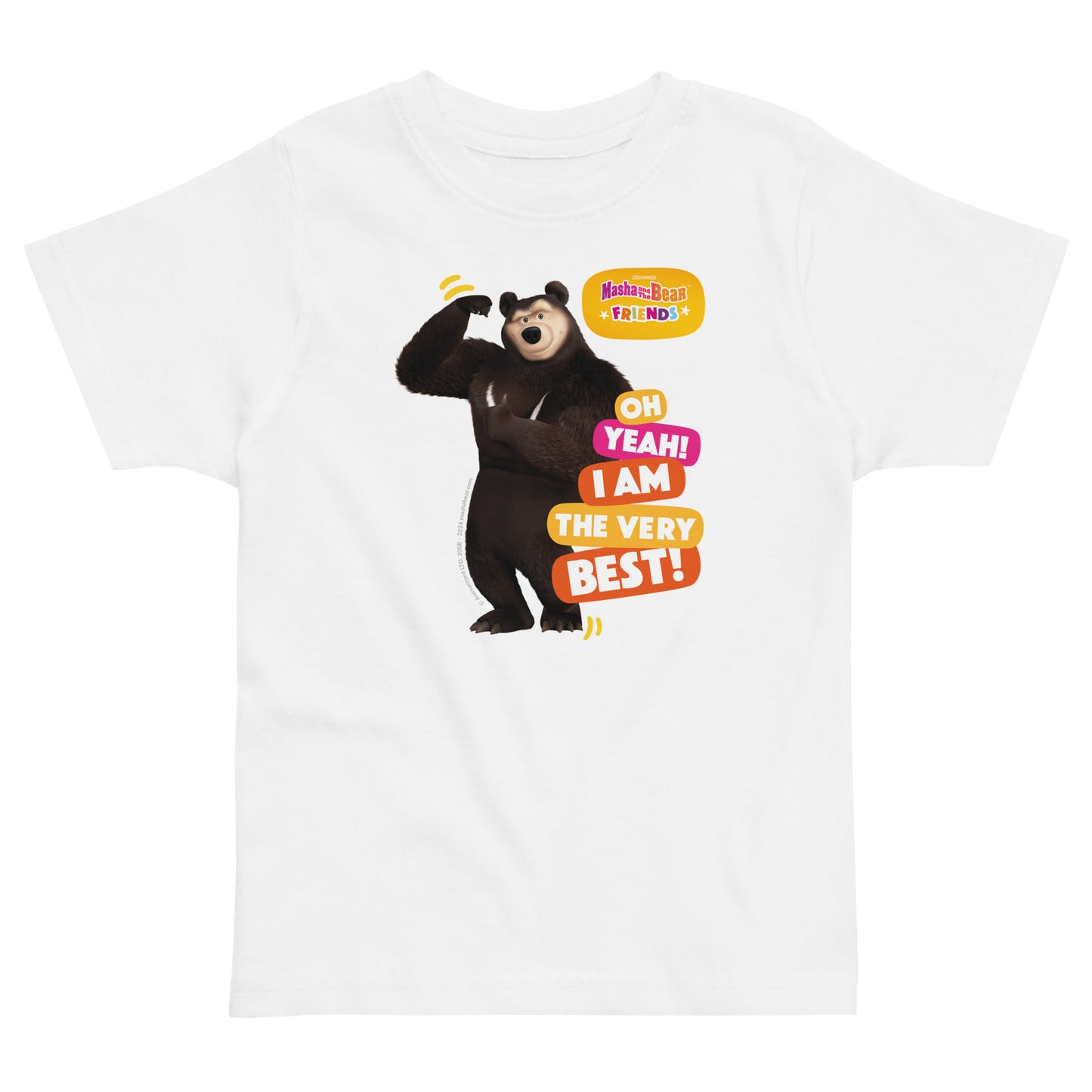 Masha and the Bear Friends Toddler Jersey I'm the Best T-shirt White