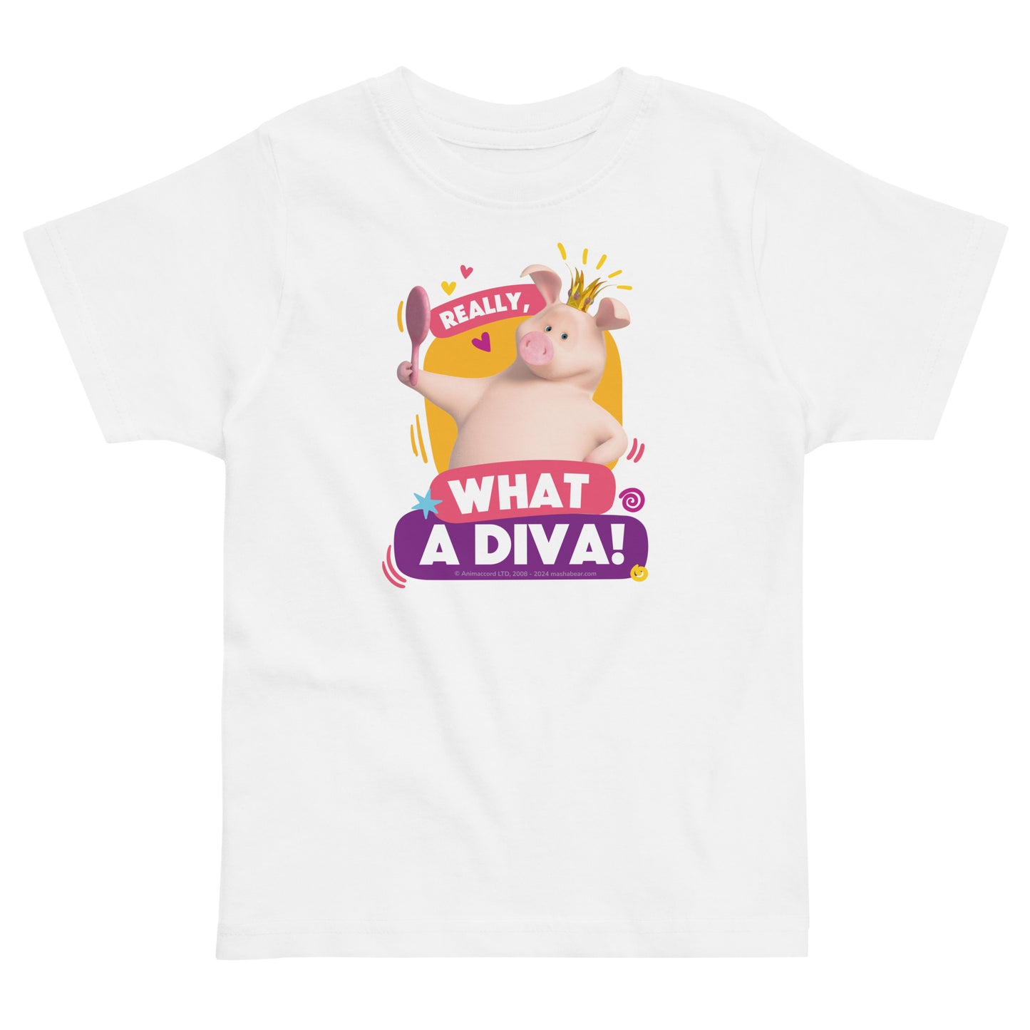 Masha and the Bear Friends Toddler jersey t-shirt White
