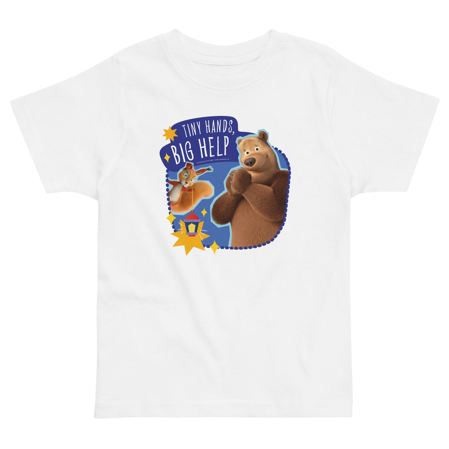 Masha and the Bear Friends Ramadan Toddler jersey t-shirt White T-SHIRT