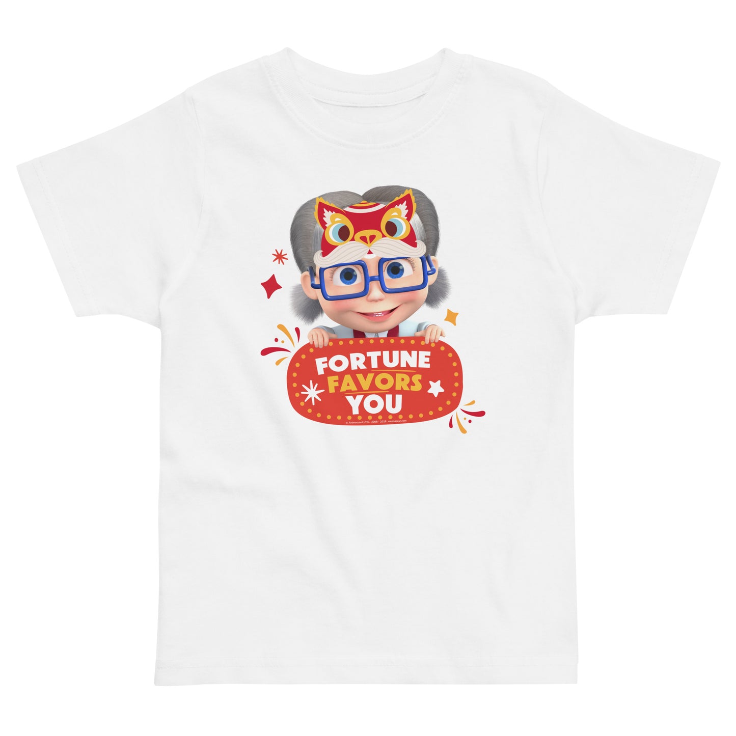 Masha and the Bear Friends Lunar Horse Toddler jersey t-shirt White T-SHIRT