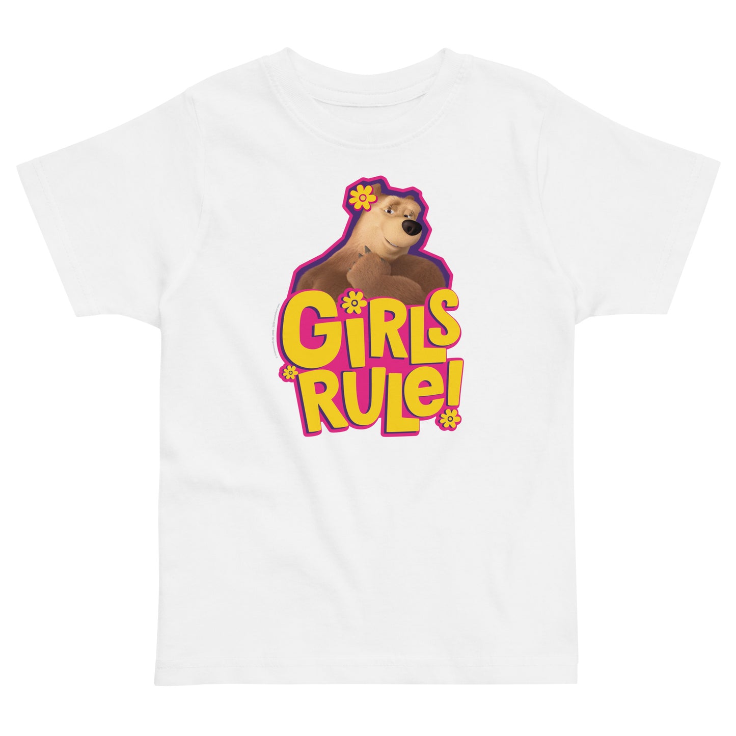 Masha and the Bear Friends For Her Toddler jersey t-shirt White T-SHIRT