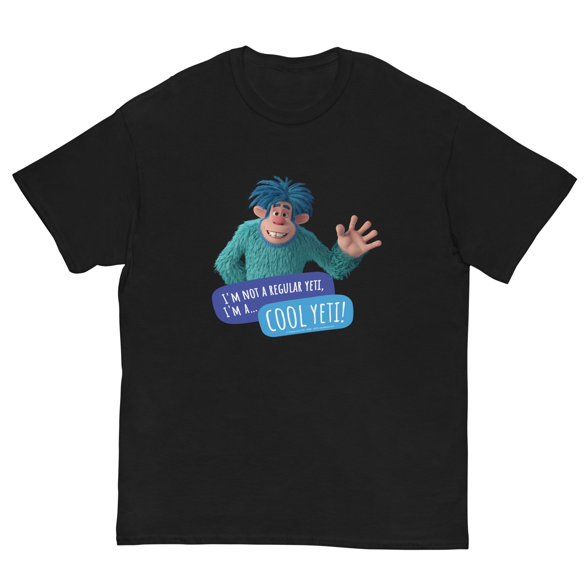 Masha and the Bear Friends Cool Yeti Unisex classic tee Black T-SHIRT