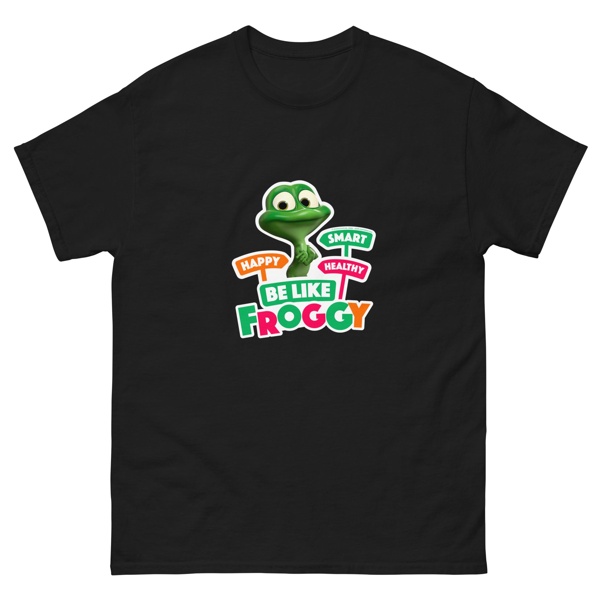 Masha and the Bear Friends Be Like Froggy Unisex classic tee Black T-SHIRT