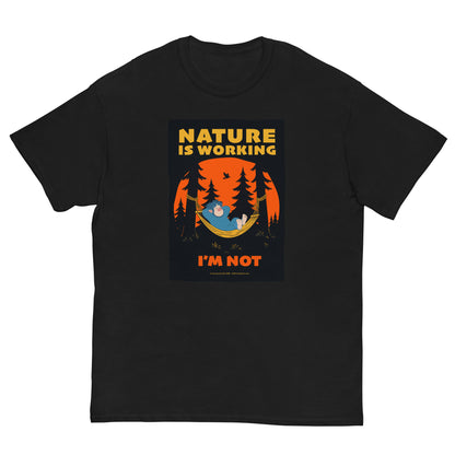Masha and the Bear Friends Nature is Working Unisex classic tee Black T-SHIRT