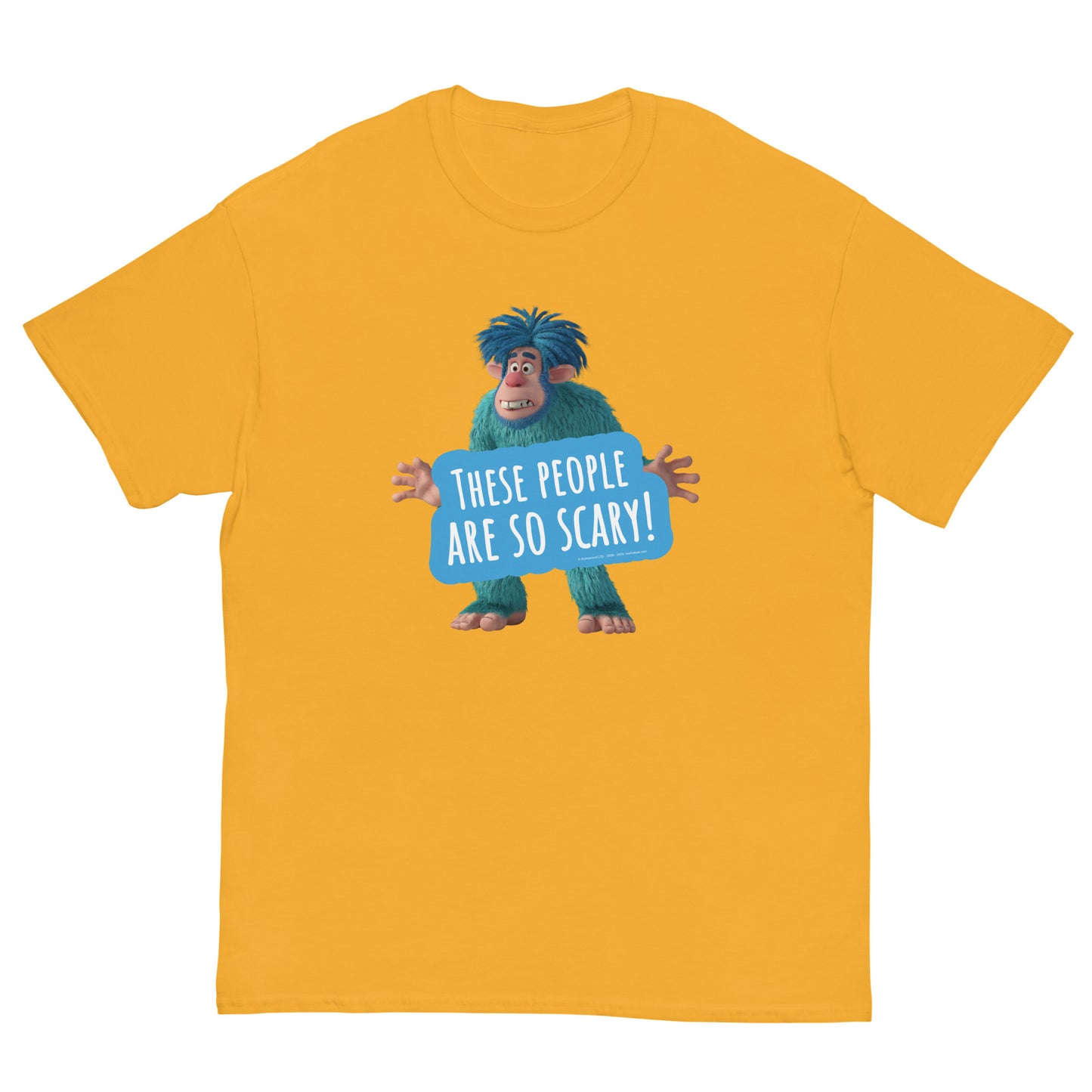 Masha and the Bear Friends Scary People Unisex classic tee Gold T-SHIRT