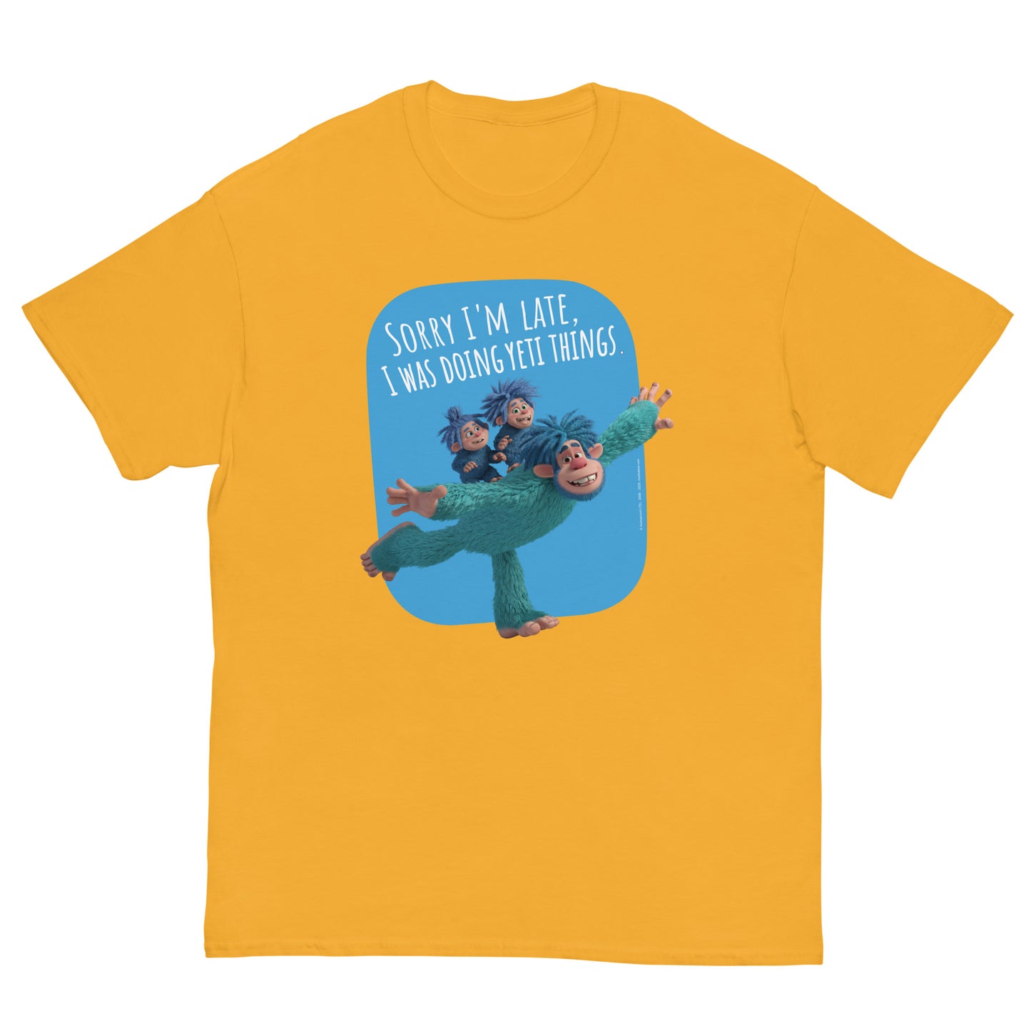 Masha and the Bear Friends Yeti Things Unisex classic tee Gold T-SHIRT