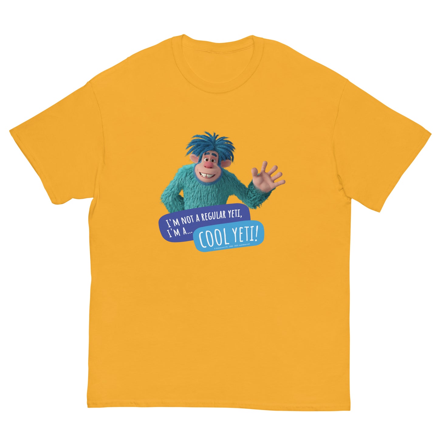 Masha and the Bear Friends Cool Yeti Unisex classic tee Gold T-SHIRT