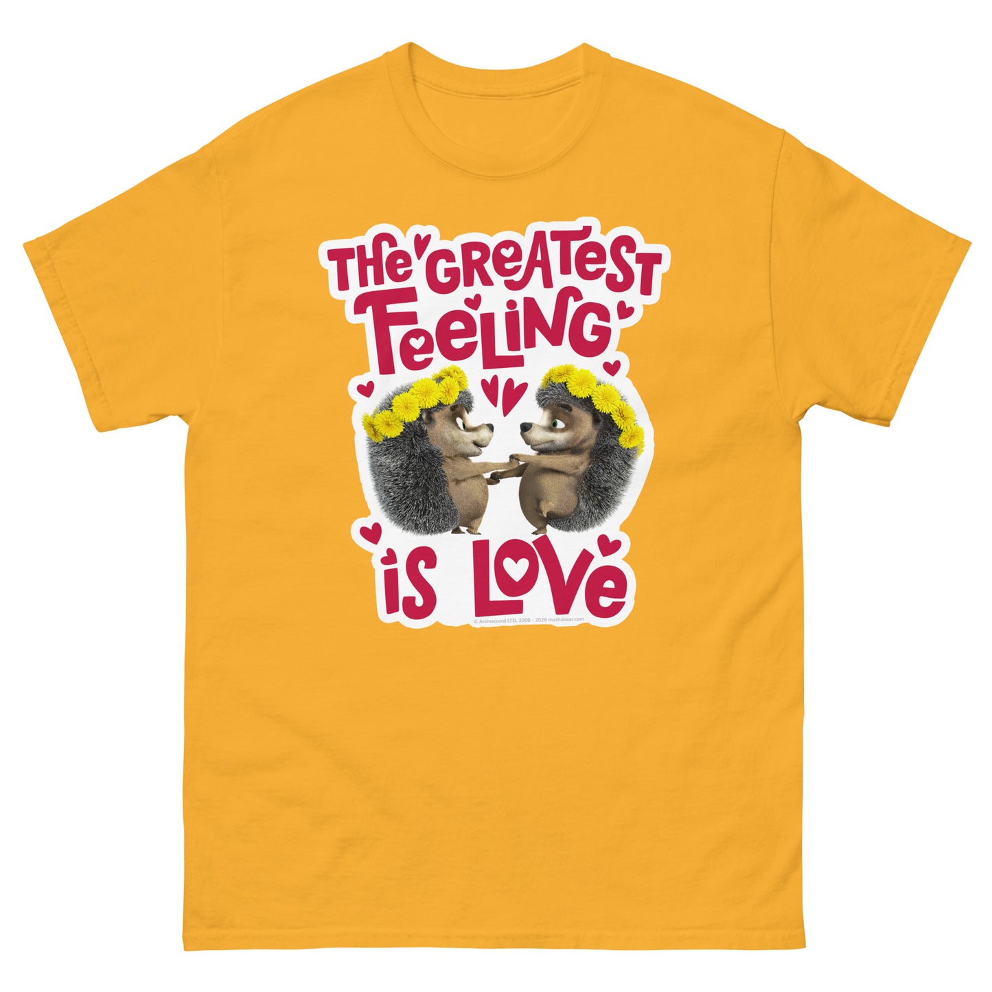 Masha and the Bear Friends Greatest Feeling Unisex classic tee Gold T-SHIRT