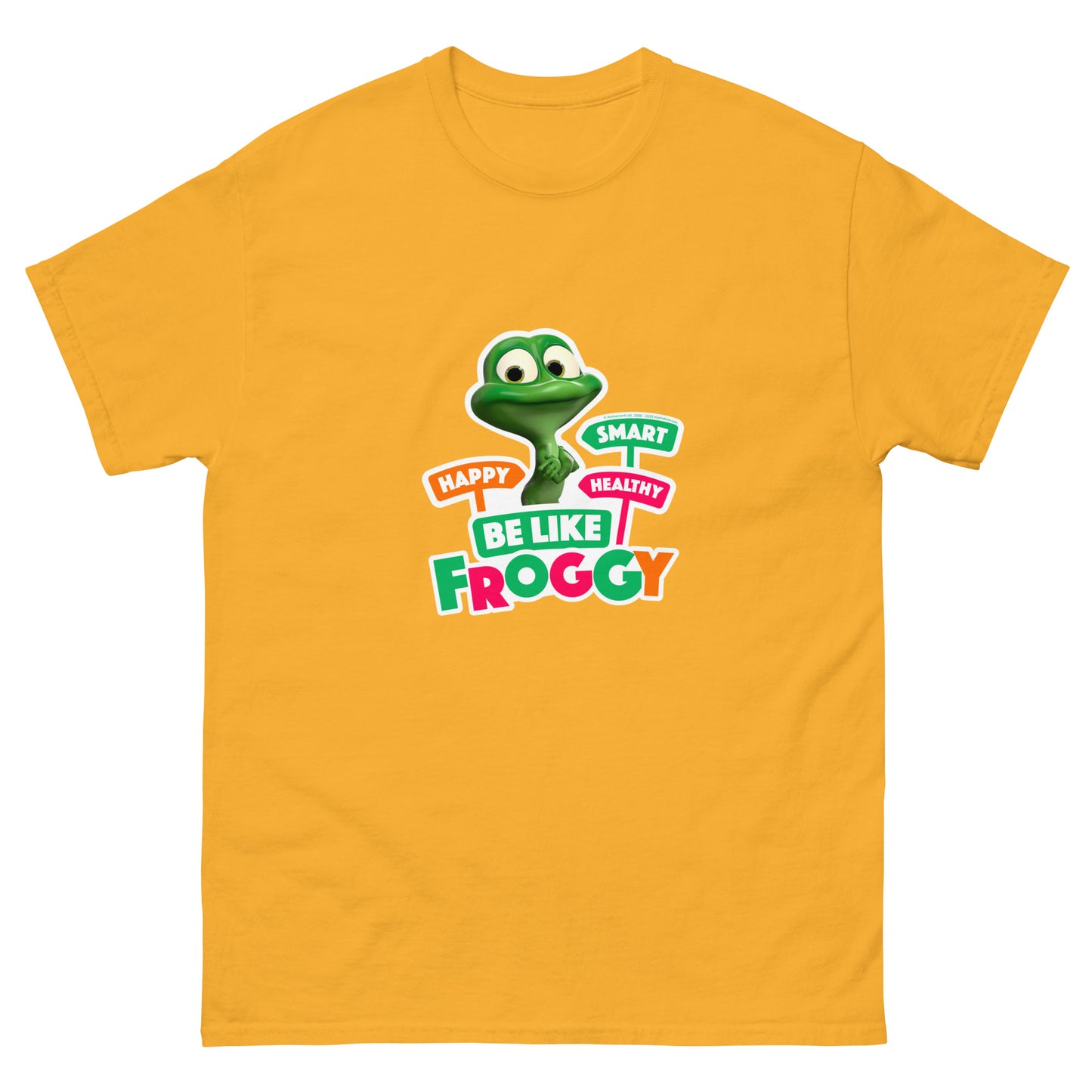 Masha and the Bear Friends Be Like Froggy Unisex classic tee Gold T-SHIRT