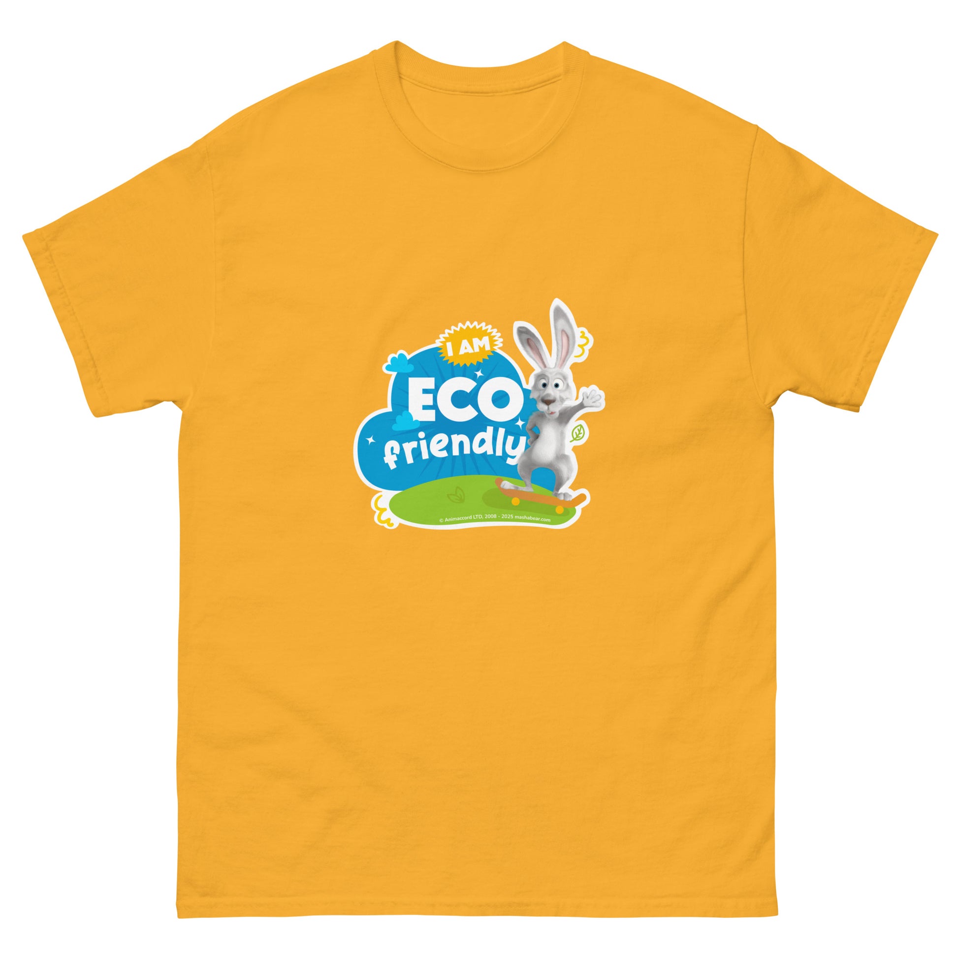 Masha and the Bear Friends Eco Friendly Unisex classic tee Gold T-SHIRT