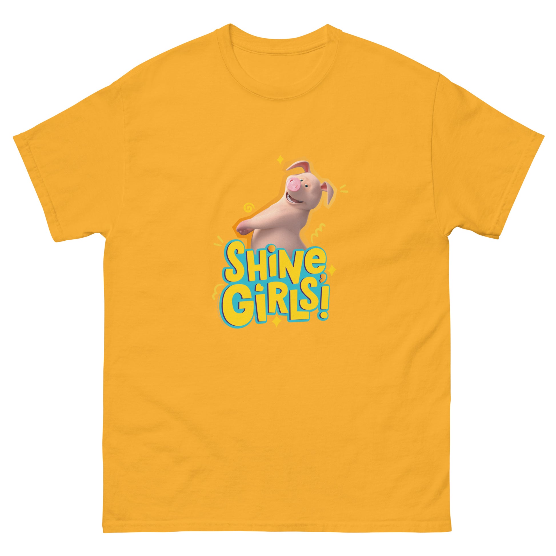 Masha and the Bear Friends Shine Girls! Unisex classic tee Gold T-SHIRT