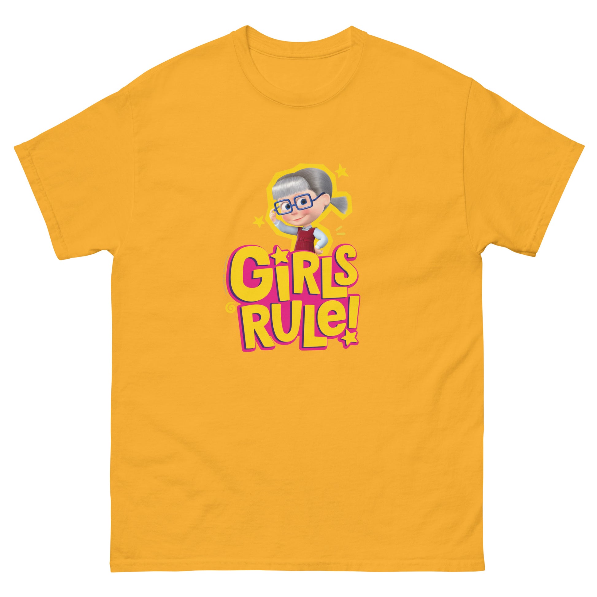 Masha and the Bear Friends Girls Rule! Unisex classic tee Gold T-SHIRT